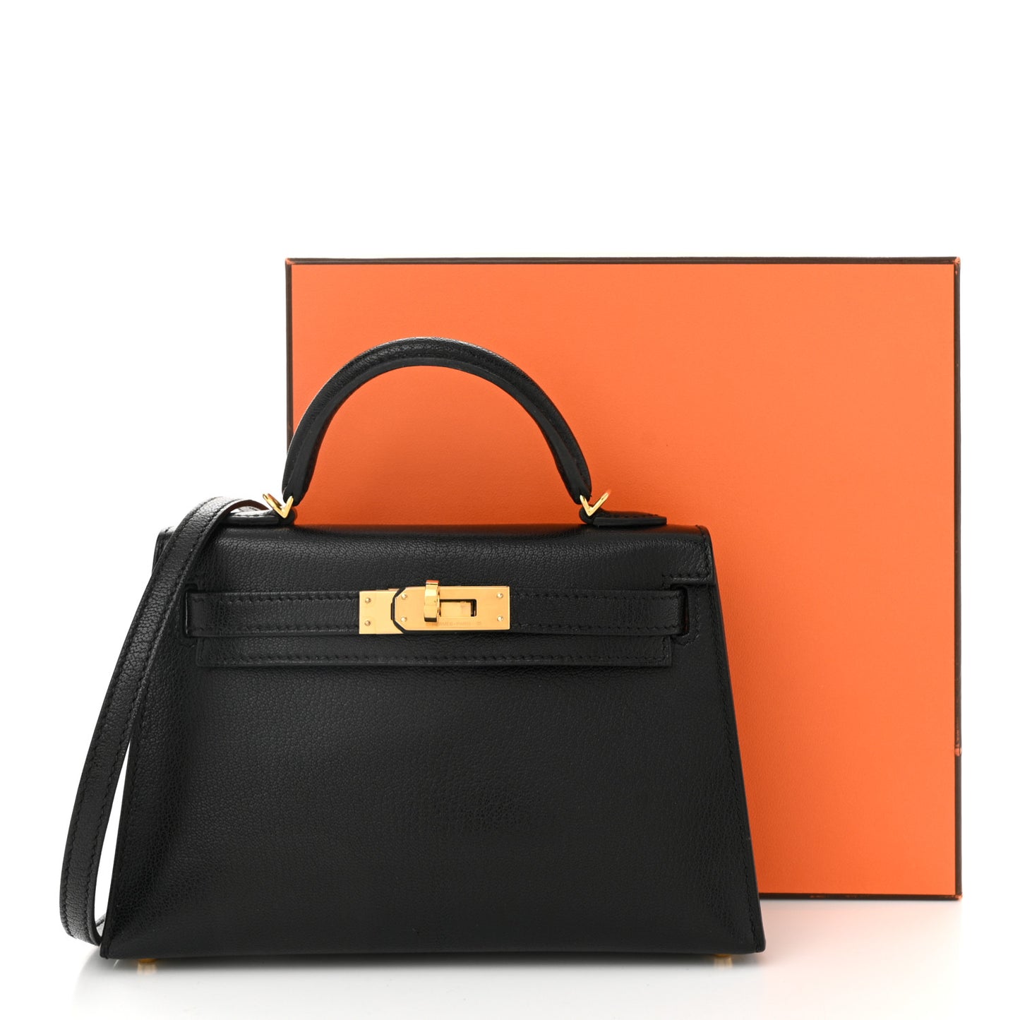 Chevre Chamkila Mini Kelly Sellier 20 Black