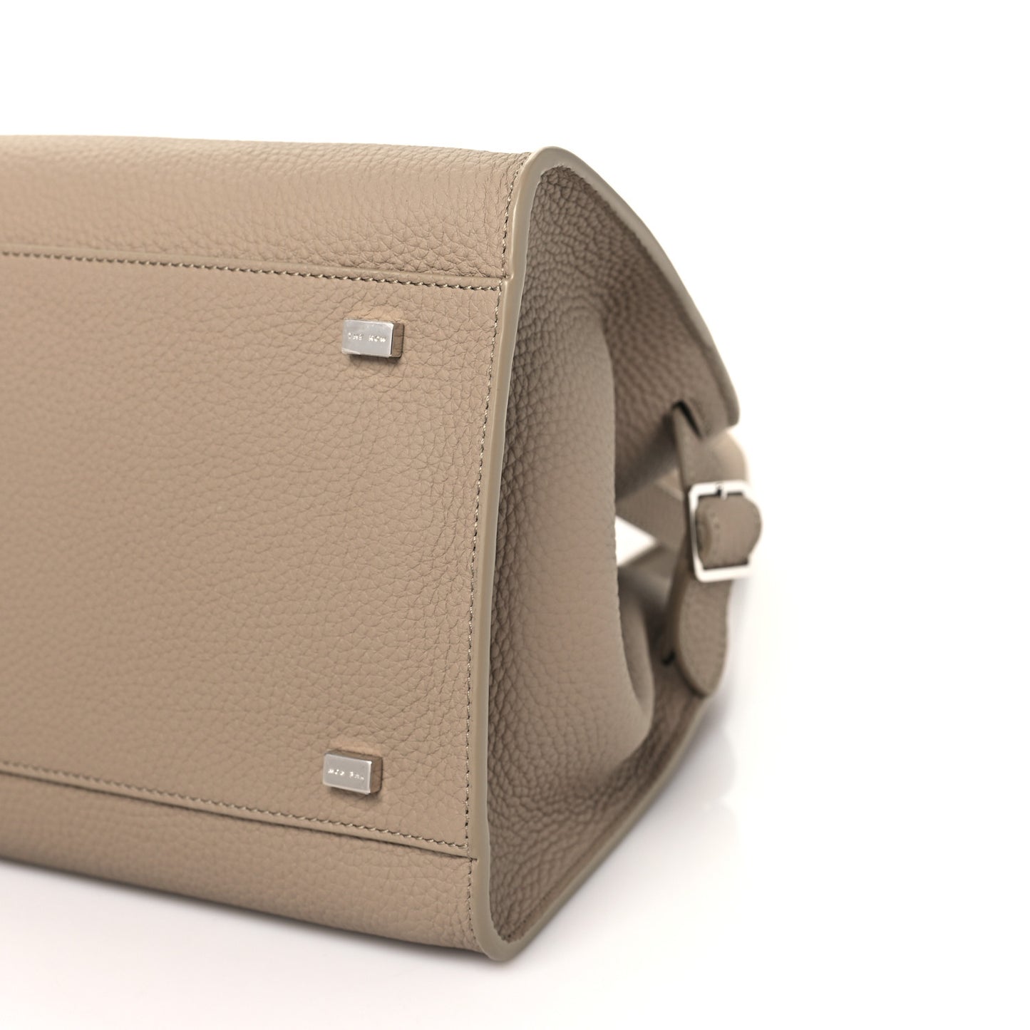 Grained Calfskin Soft Margaux 10 Bag Dark Taupe