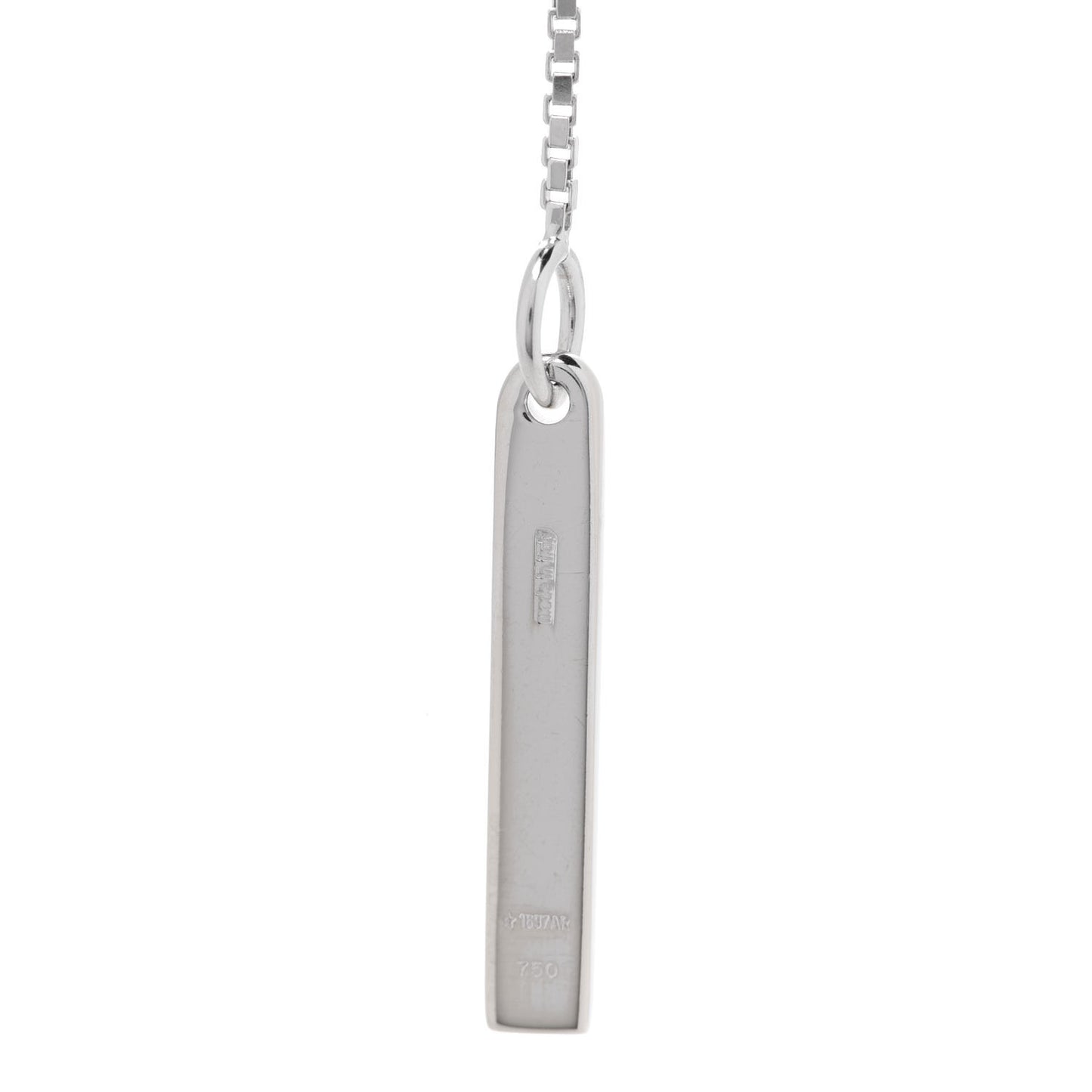 18K White Gold 20mm Lariat Necklace