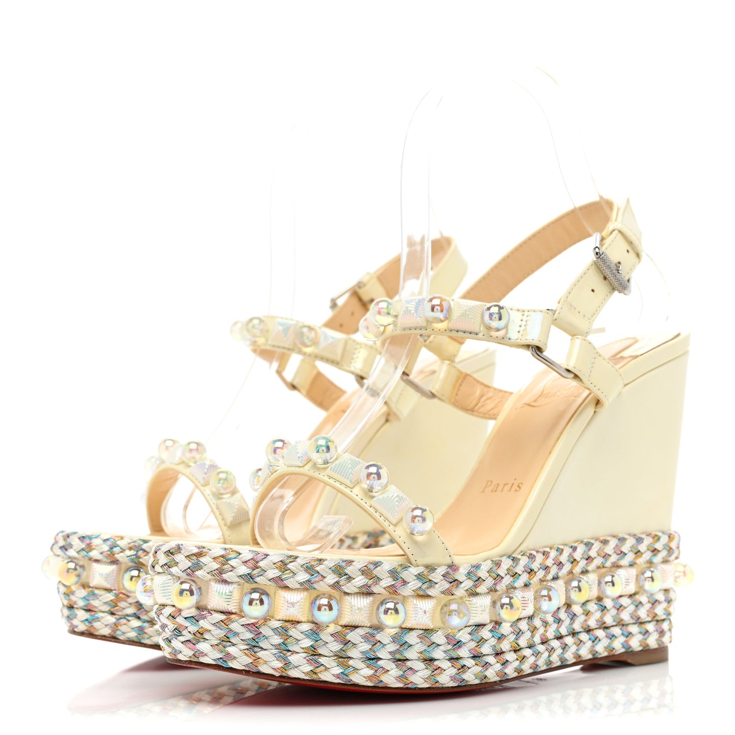 Glitter Luminor Cataclou 120 Platform Sandals 38 Off White