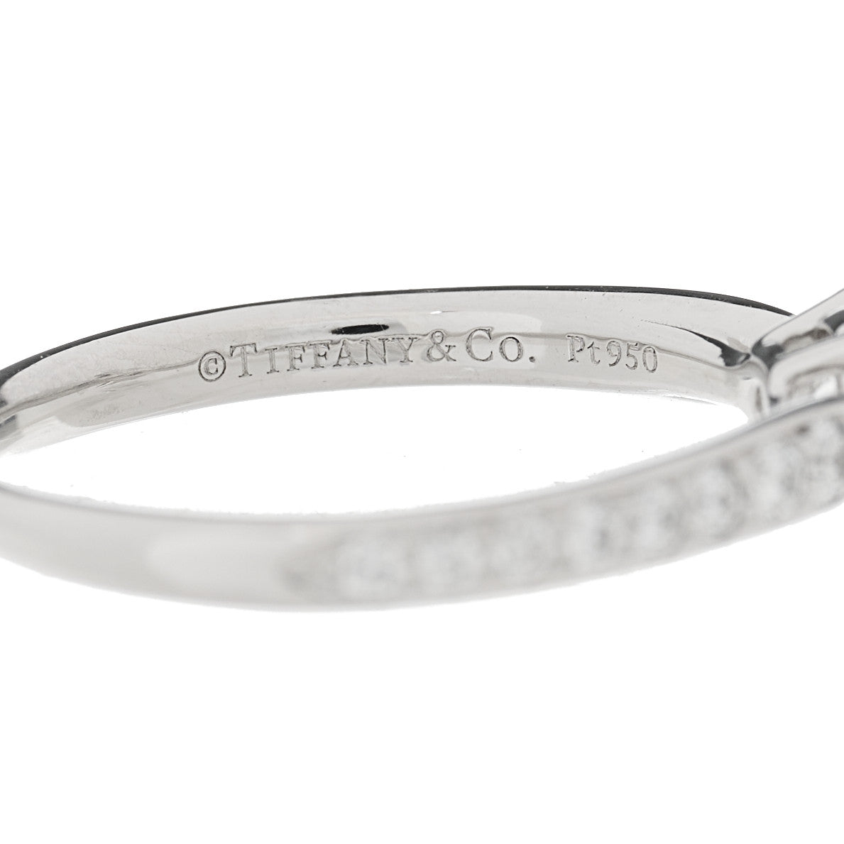 Platinum Diamond .31ct Round Brilliant Harmony Engagement Ring 48 4.5