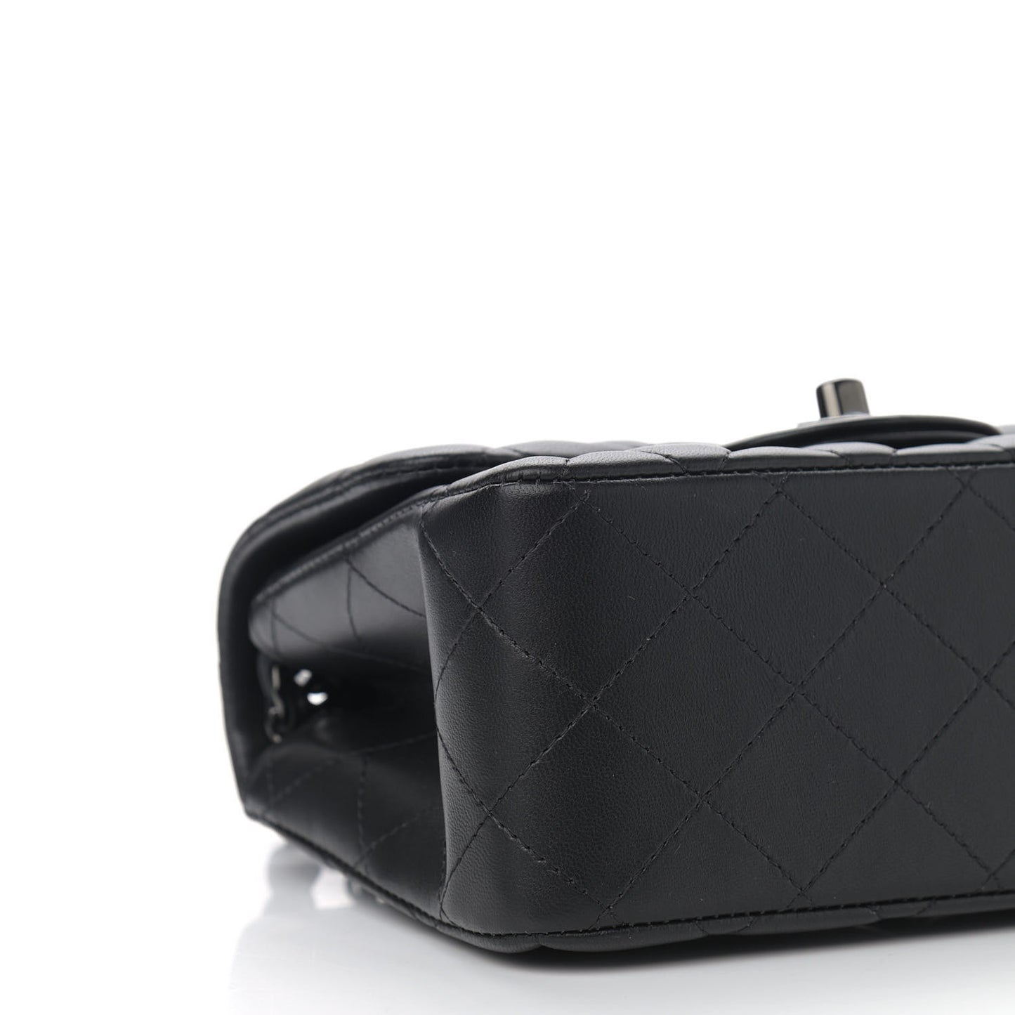 Lambskin Quilted Mini Square Flap So Black