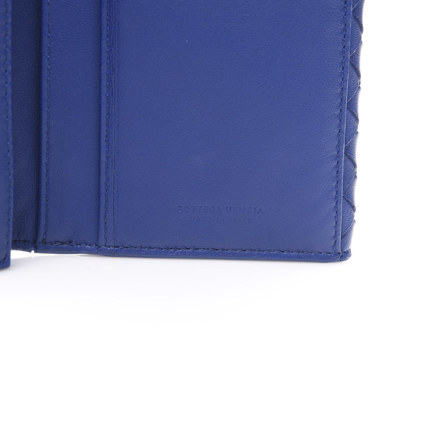 Nappa Intrecciato Continental Wallet Blue