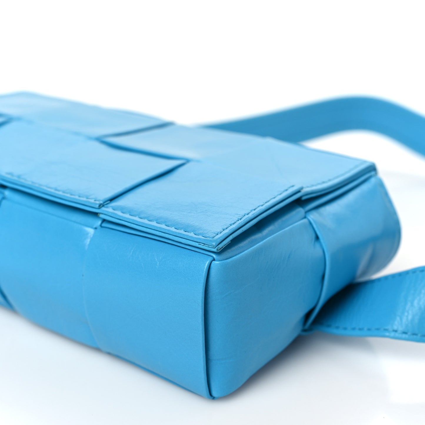 Paper Calfskin Intrecciato Cassette Belt Bag Pool