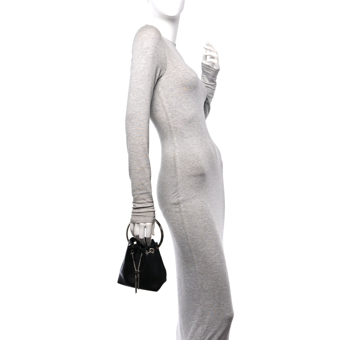 Calfskin Bon Bon Bag Bucket Bag Black