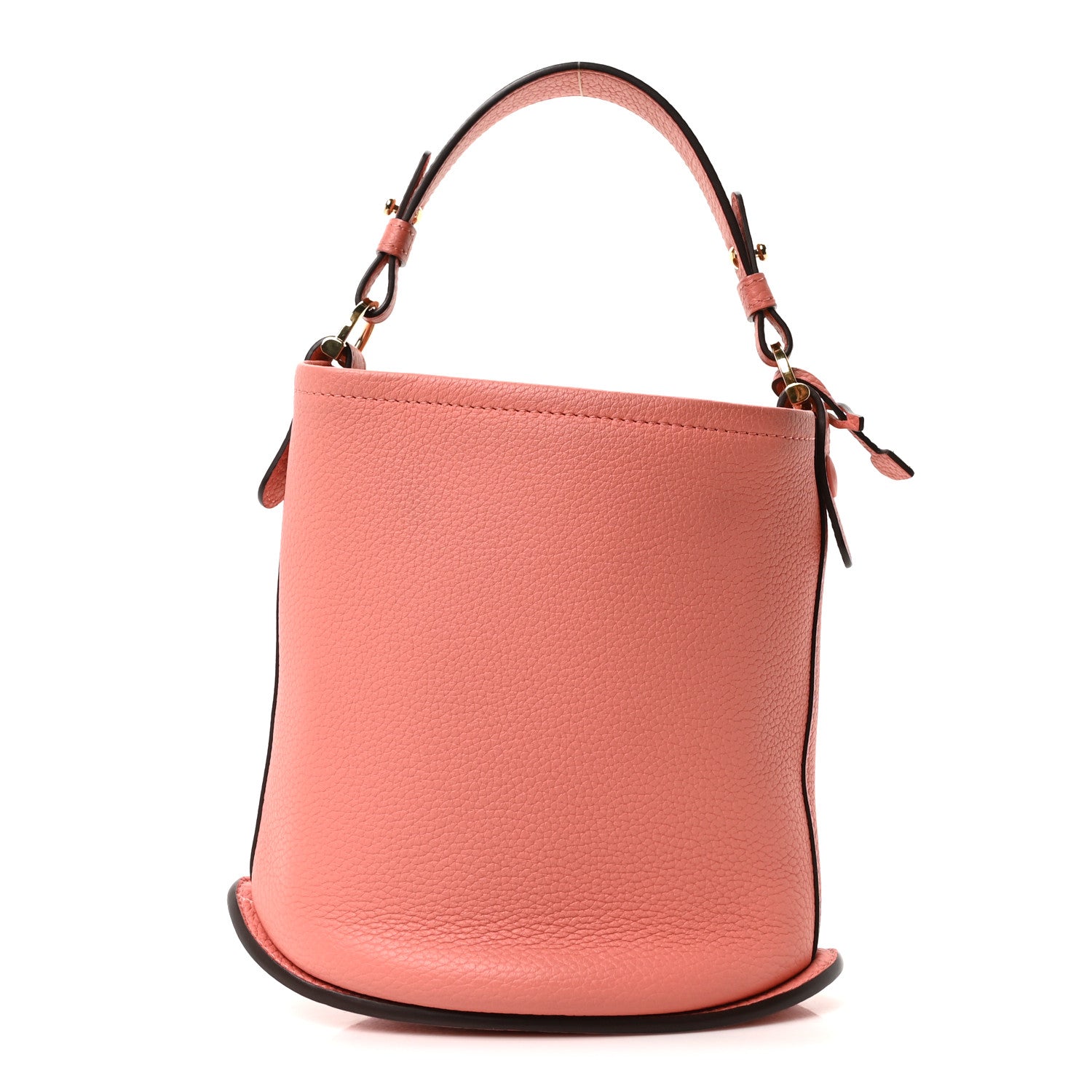 delvaux pebbled leather backpack Delvaux Taurillon Mini Pin Daily Surpique Bucket Pink