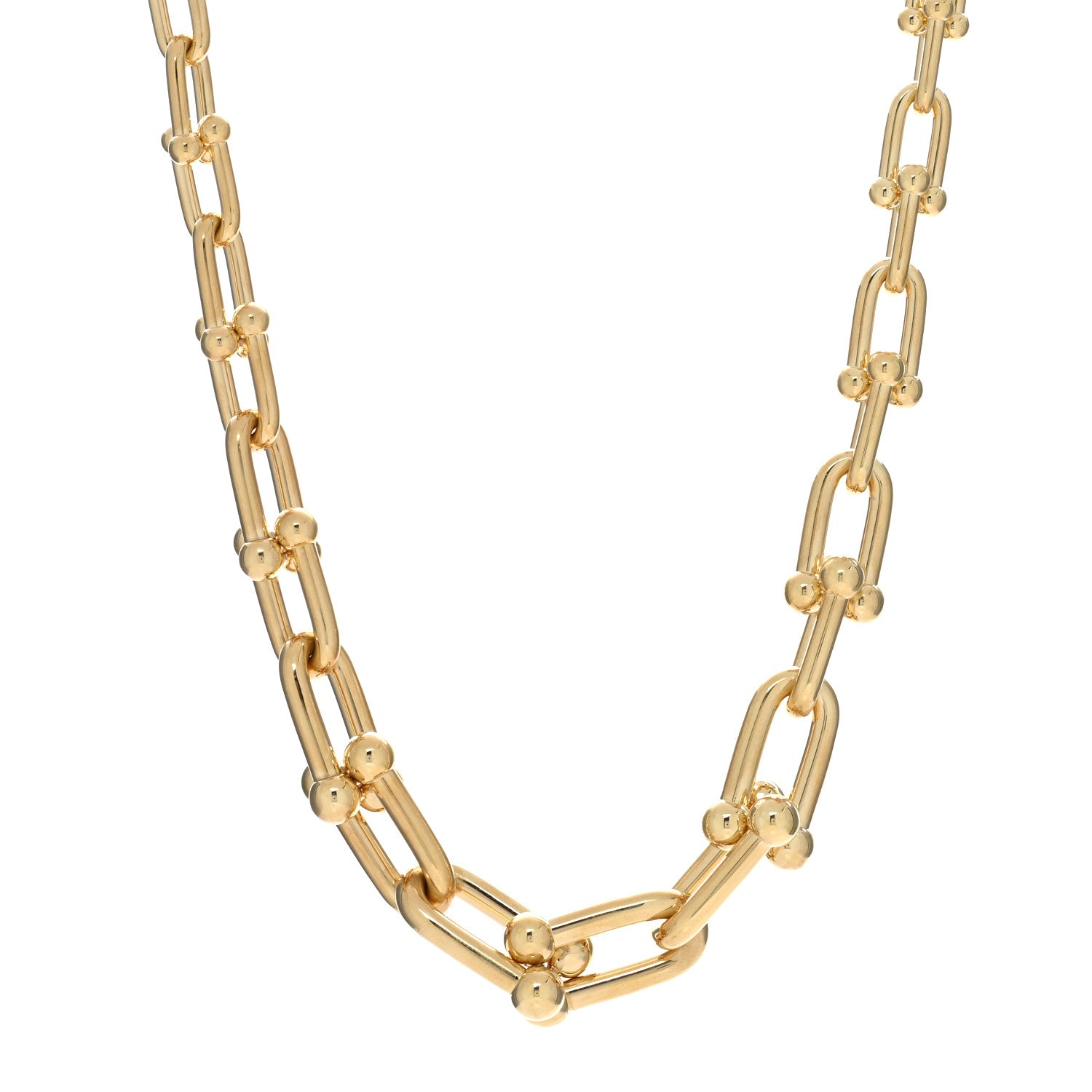 Tiffany 18K Yellow Gold HardWear Graduated Link Necklace 1443627