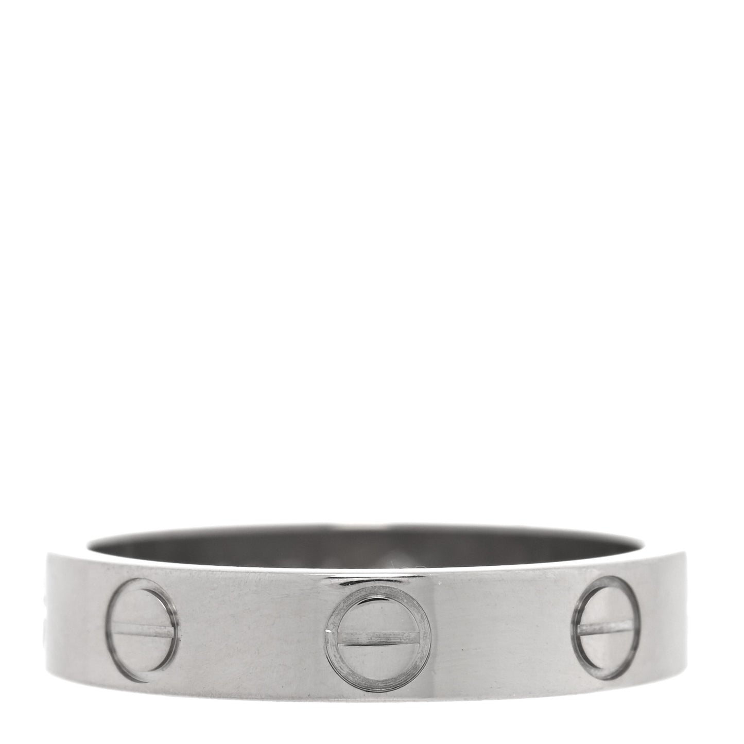 18K White Gold 3.5mm LOVE Wedding Band Ring 49 5
