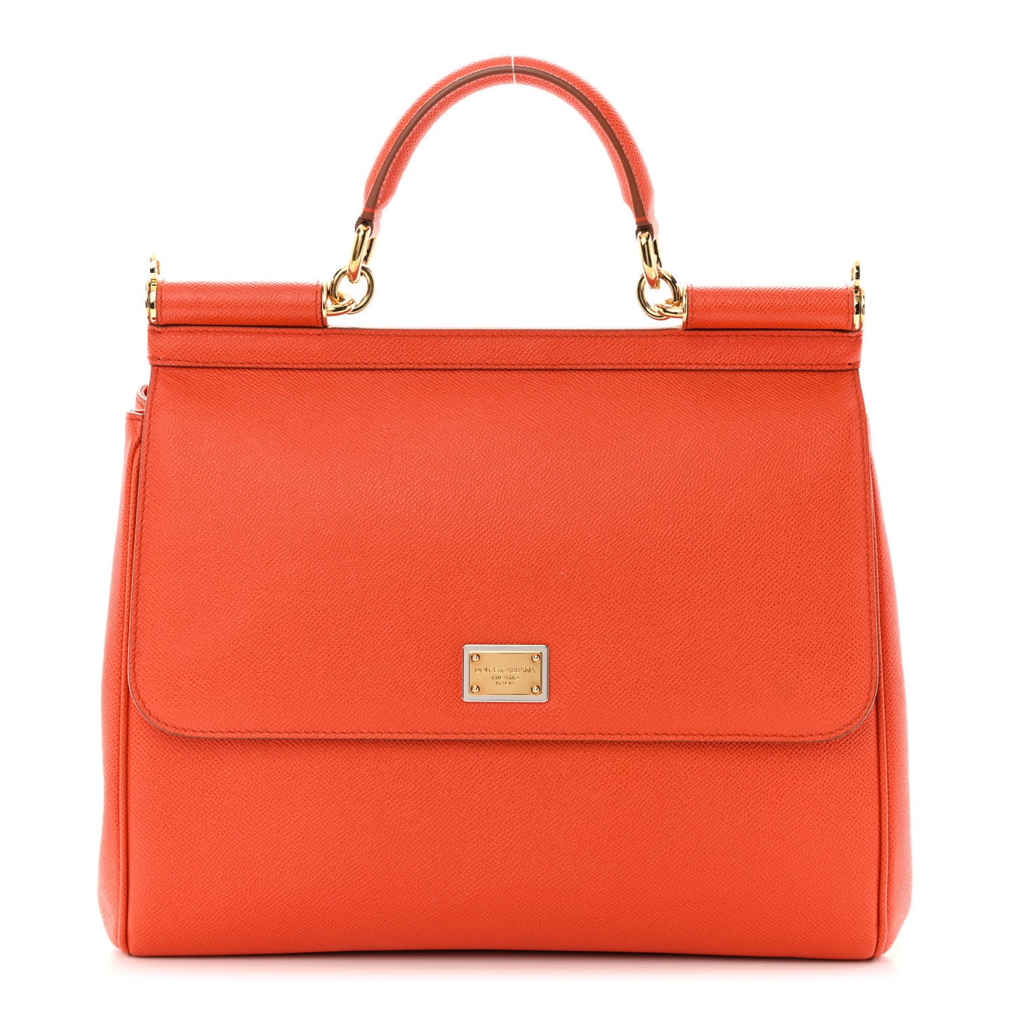DOLCE & GABBANA Dauphine Large Miss Sicily Satchel Orange
