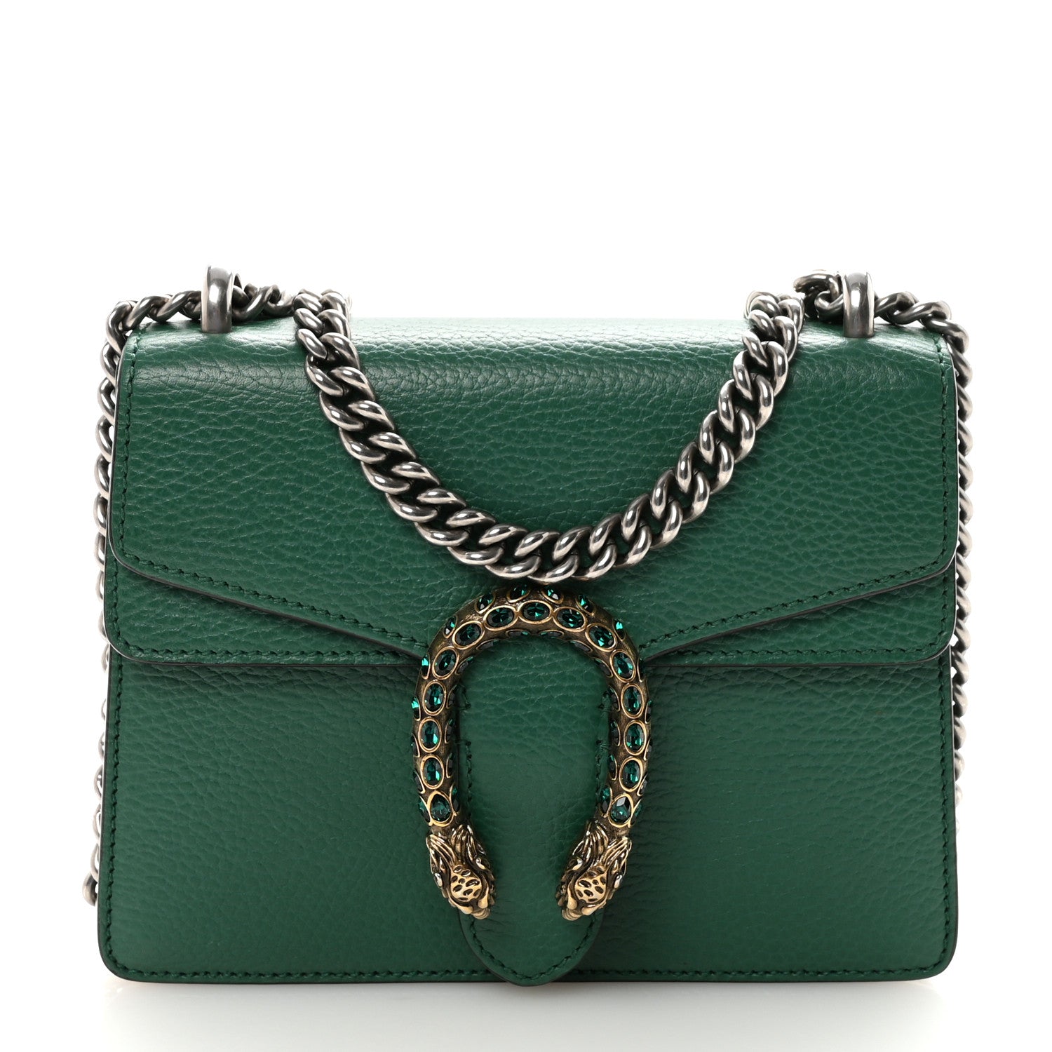 GUCCI グリーン ミニワンピース S Gucci Calfskin Mini Dionysus Shoulder Bag Emerald 1869719