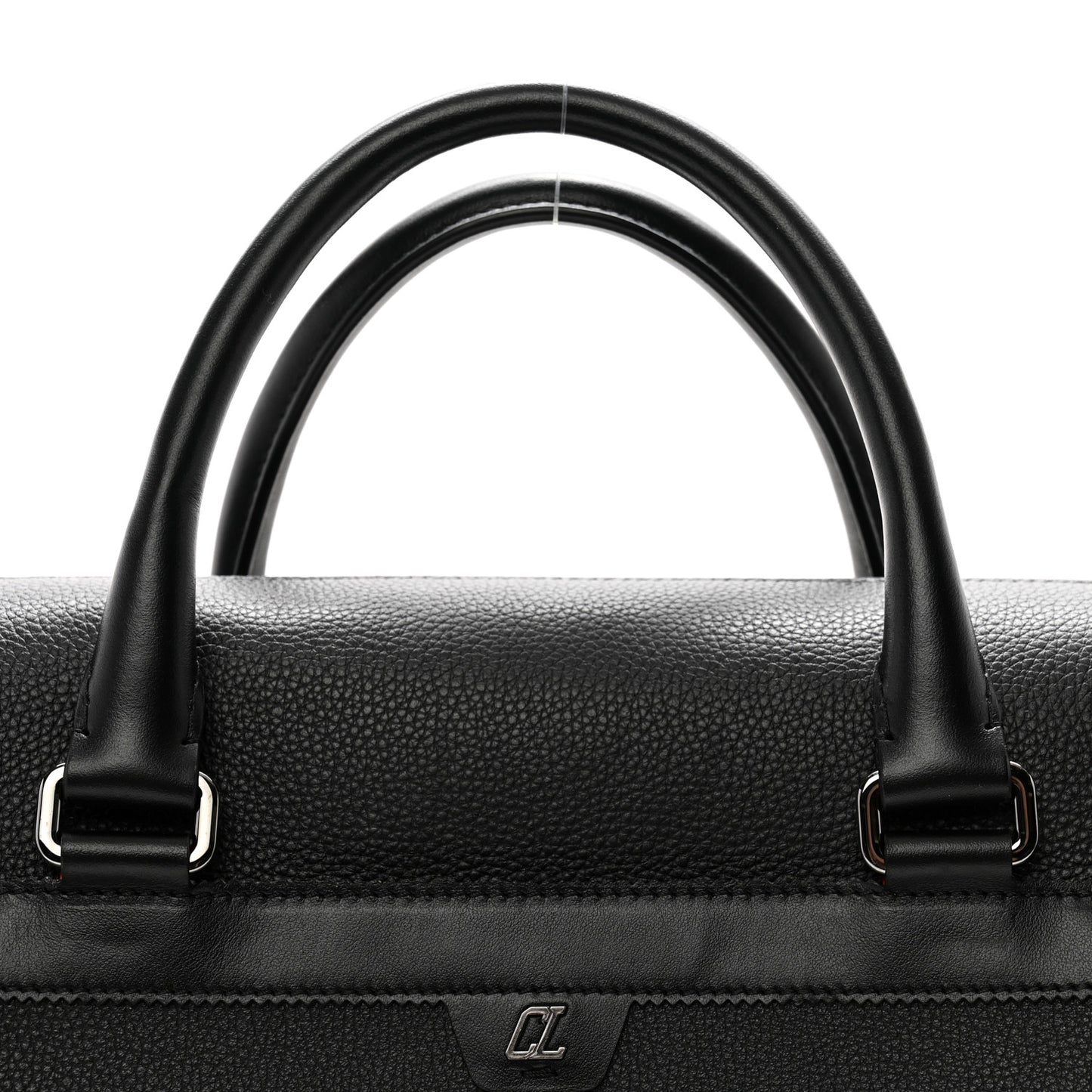Calfskin Sneakender Studded Duffle Bag Black