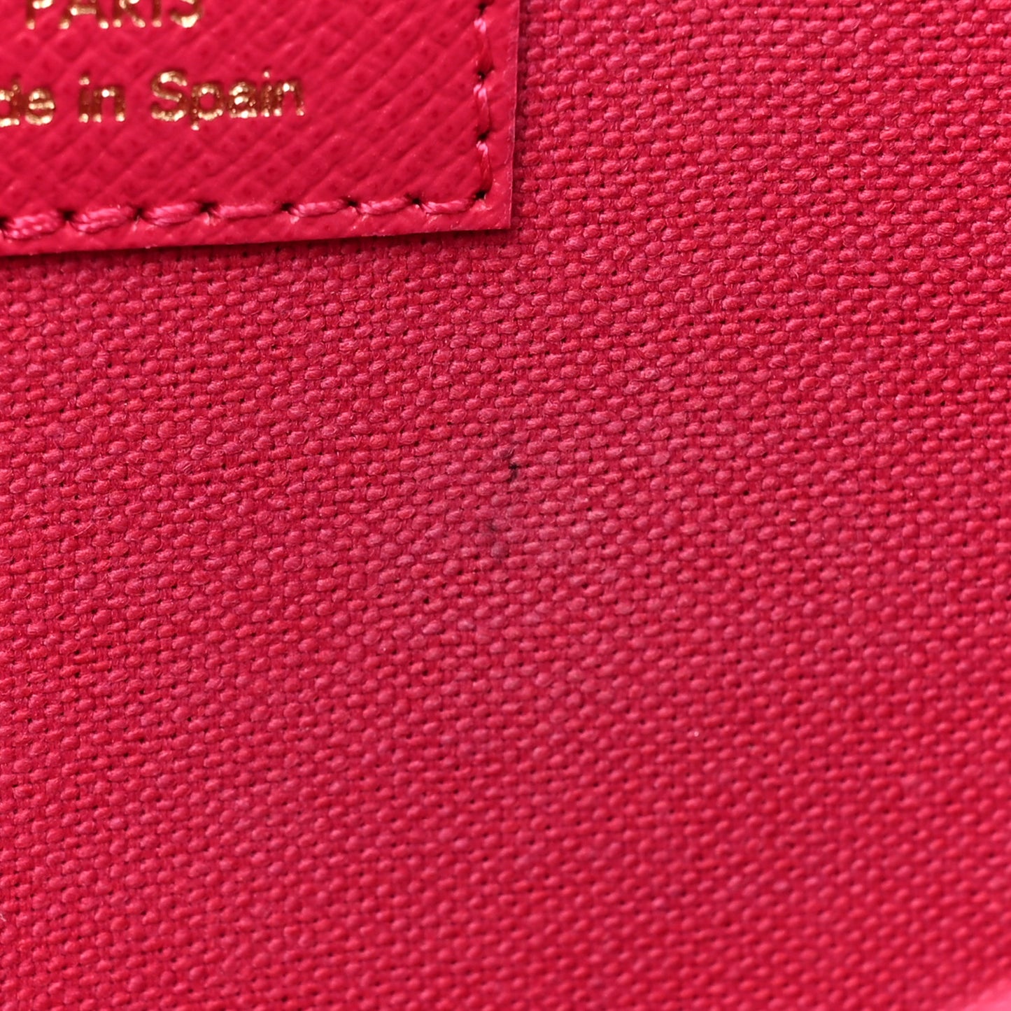 LOUIS VUITTON Damier Azur Studded Pochette Felicie Chain Wallet Fuchsia