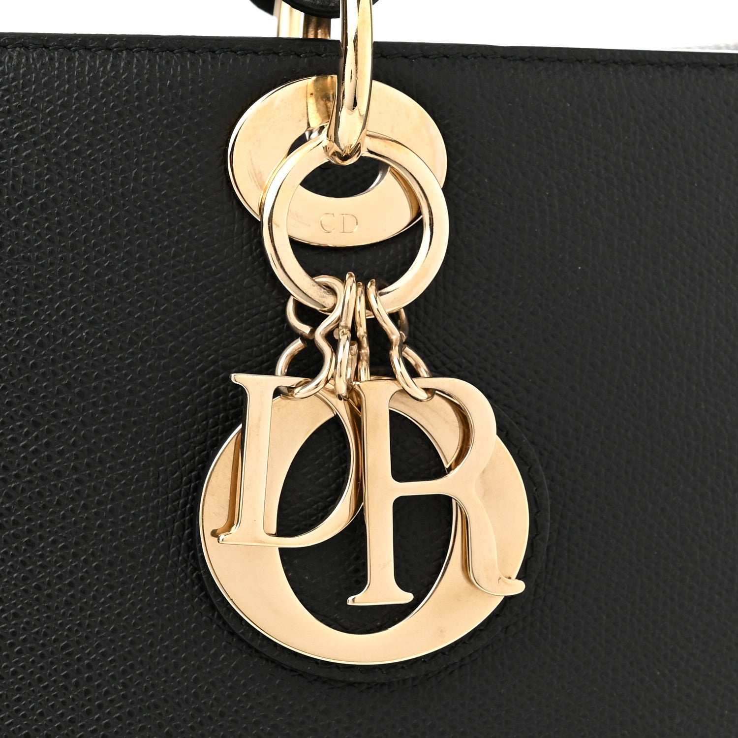 Christian Dior Grained Calfskin Large Lady Dior Black 12 of 12