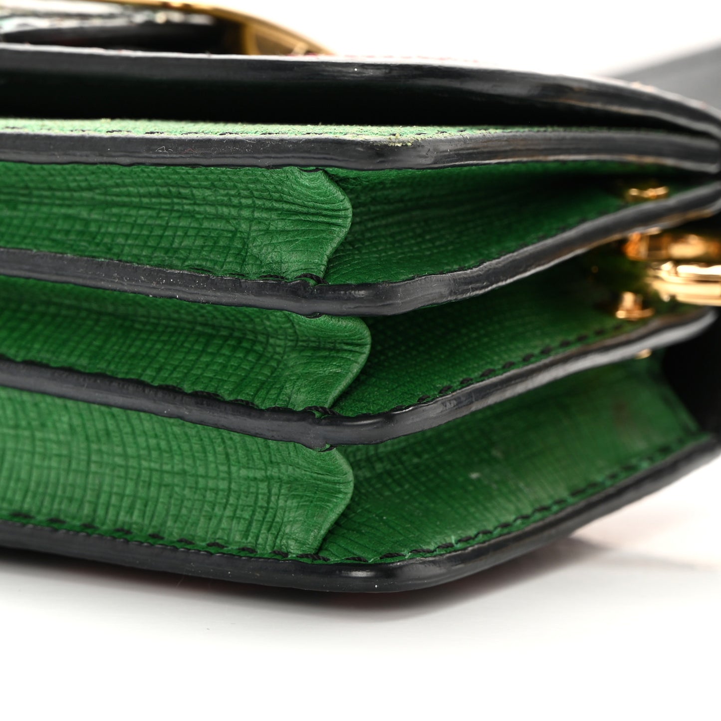 Suede Watersnake Print Small Madison Buckle Bag Multicolor