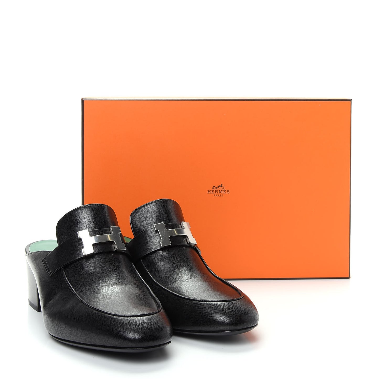 Goatskin Paradis Mules 39 Black
