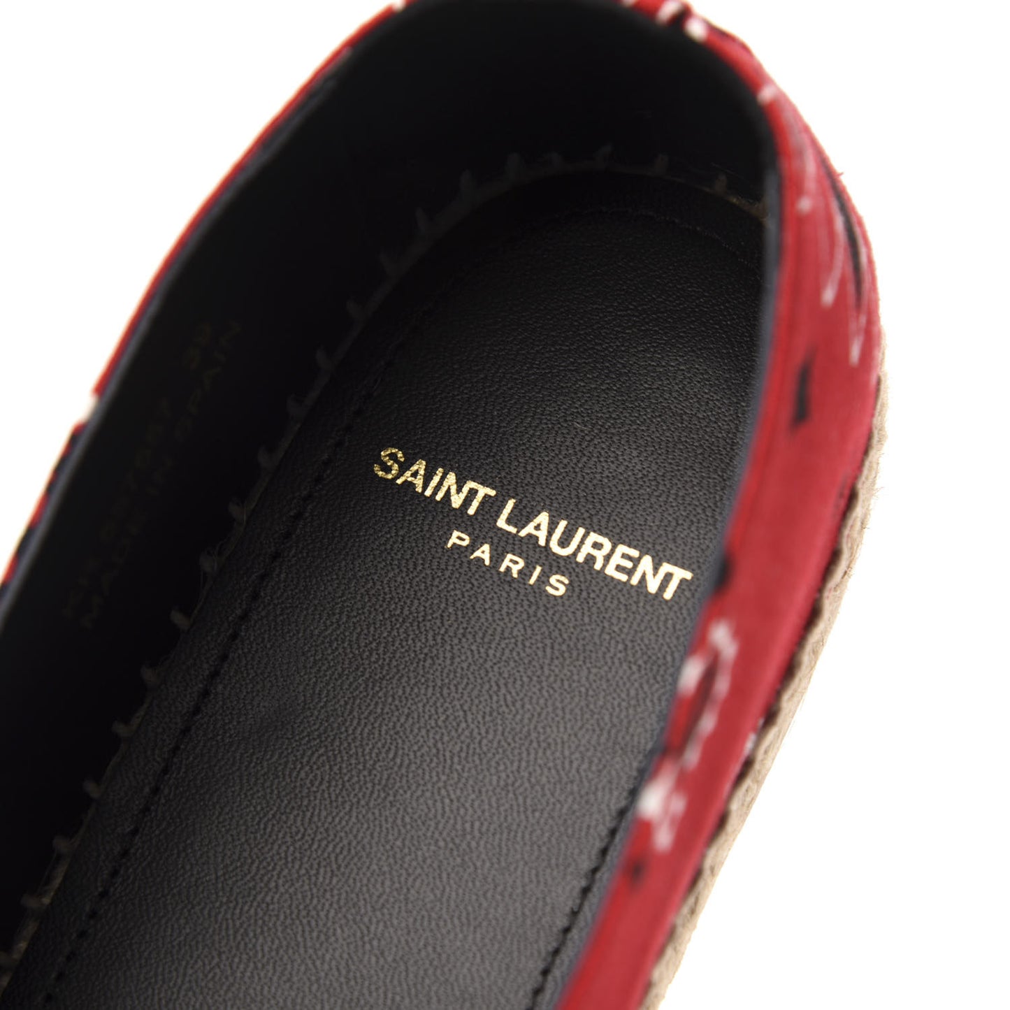 Bandana Print Canvas Espadrilles 39 Red