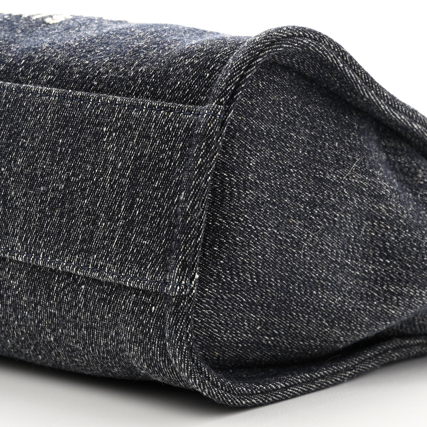 Denim Medium Deauville Tote Dark Blue White