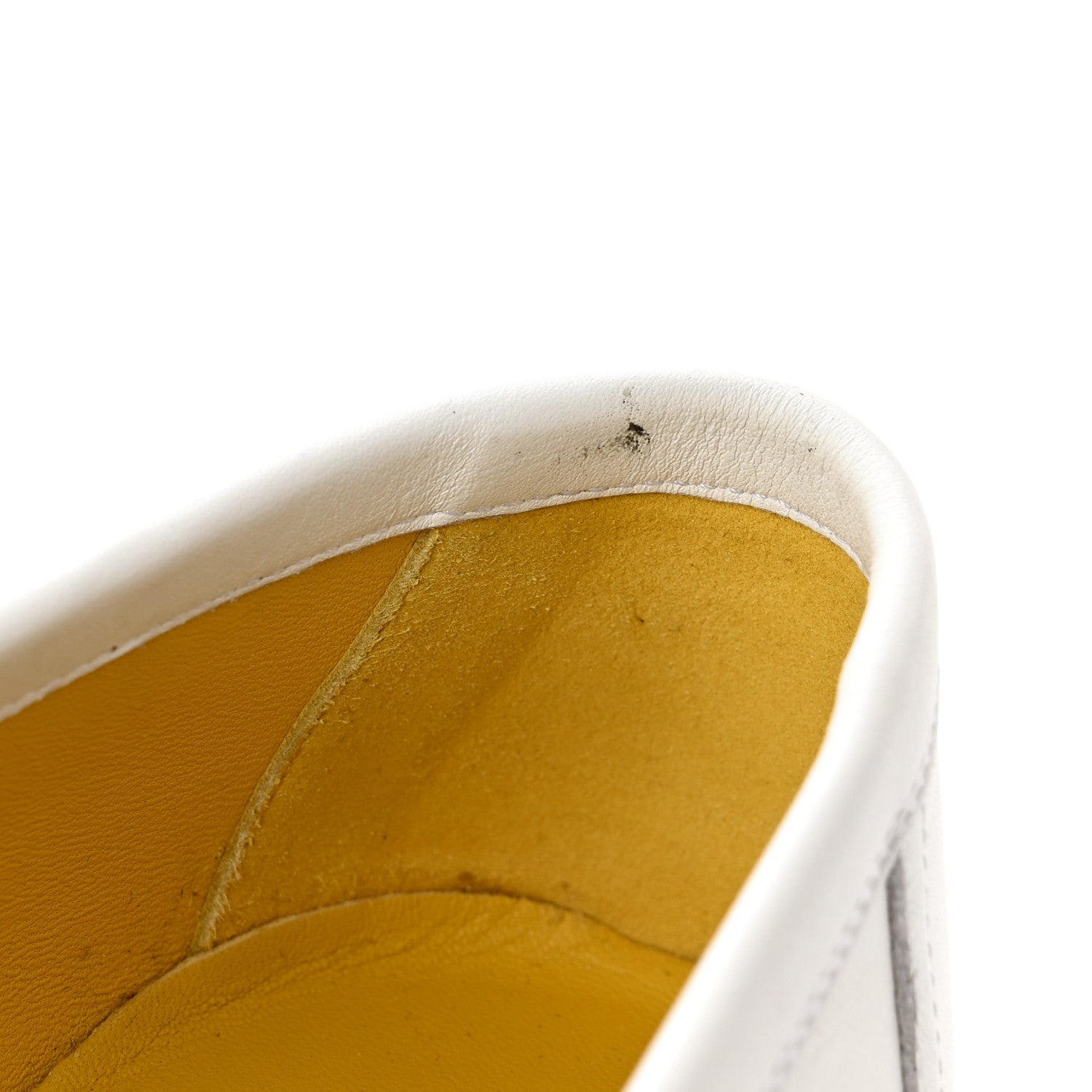 Hermes Calfskin Womens Royal Loafers 37 White 10 of 11