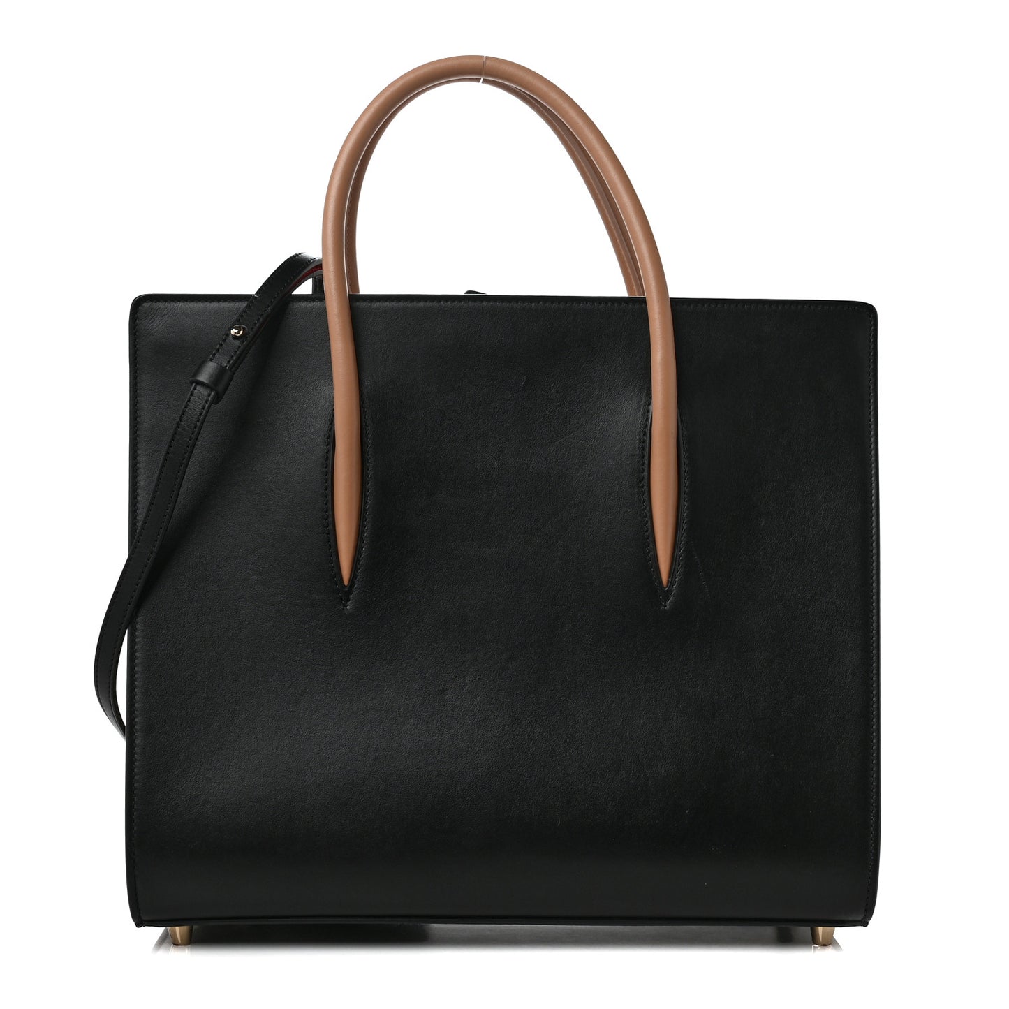 Calfskin Patent Leopard Spiked Large Paloma Black