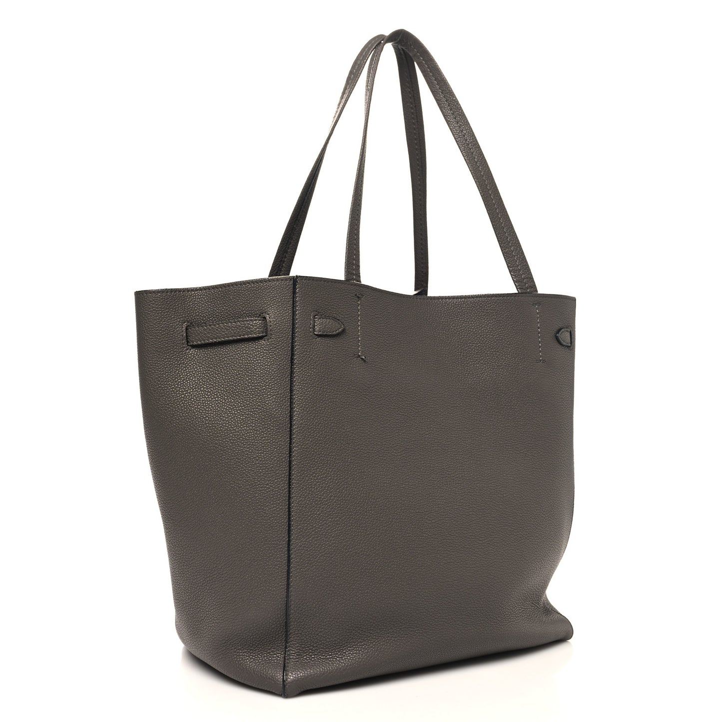 Soft Grained Calfskin Small Belt Cabas Phantom Medium Grey