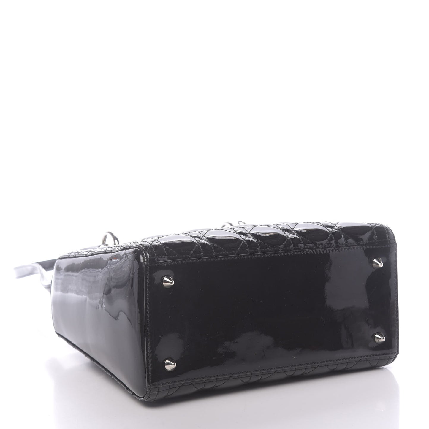 Patent Cannage Medium Lady Dior Black