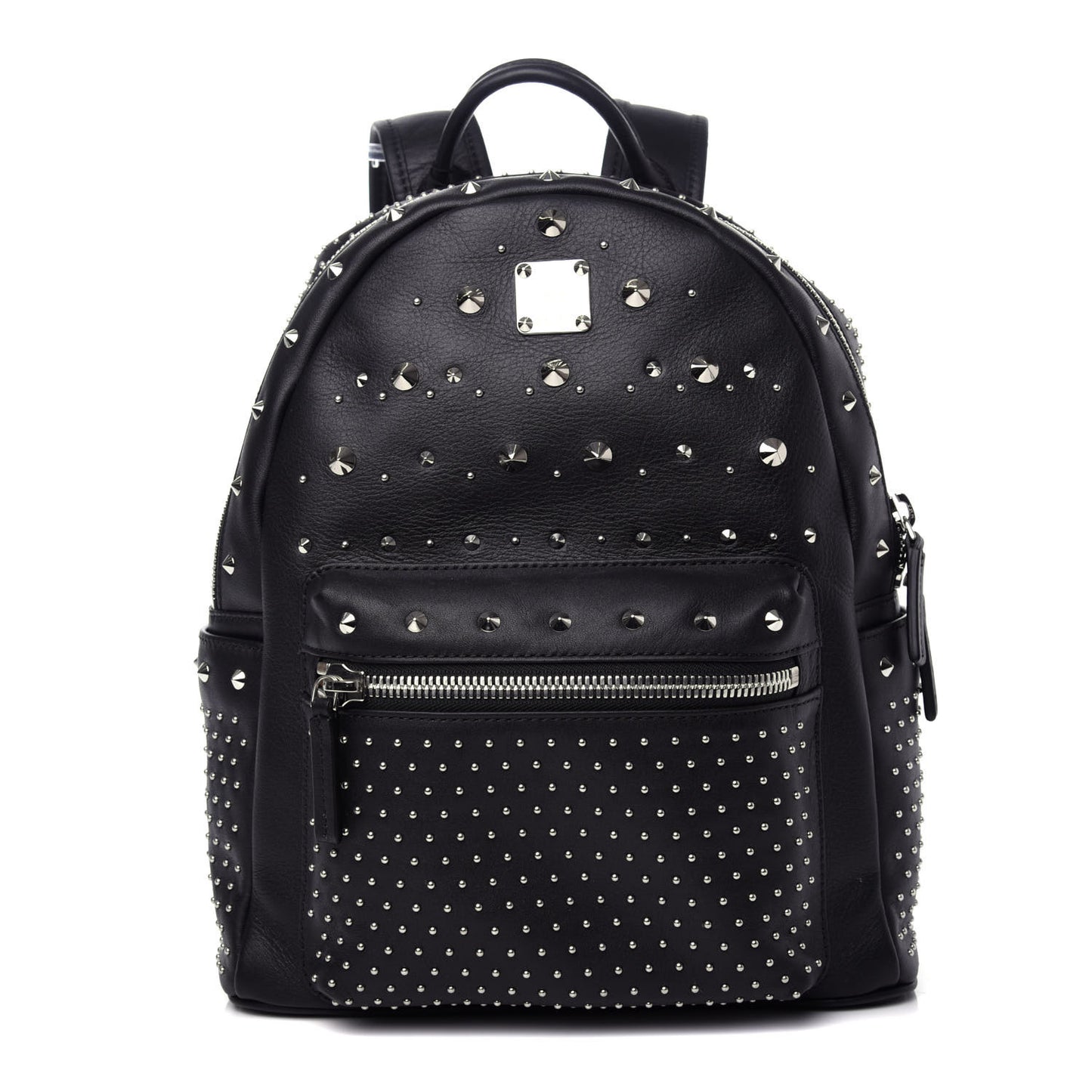Calfskin Studded Small Stark Backpack Black