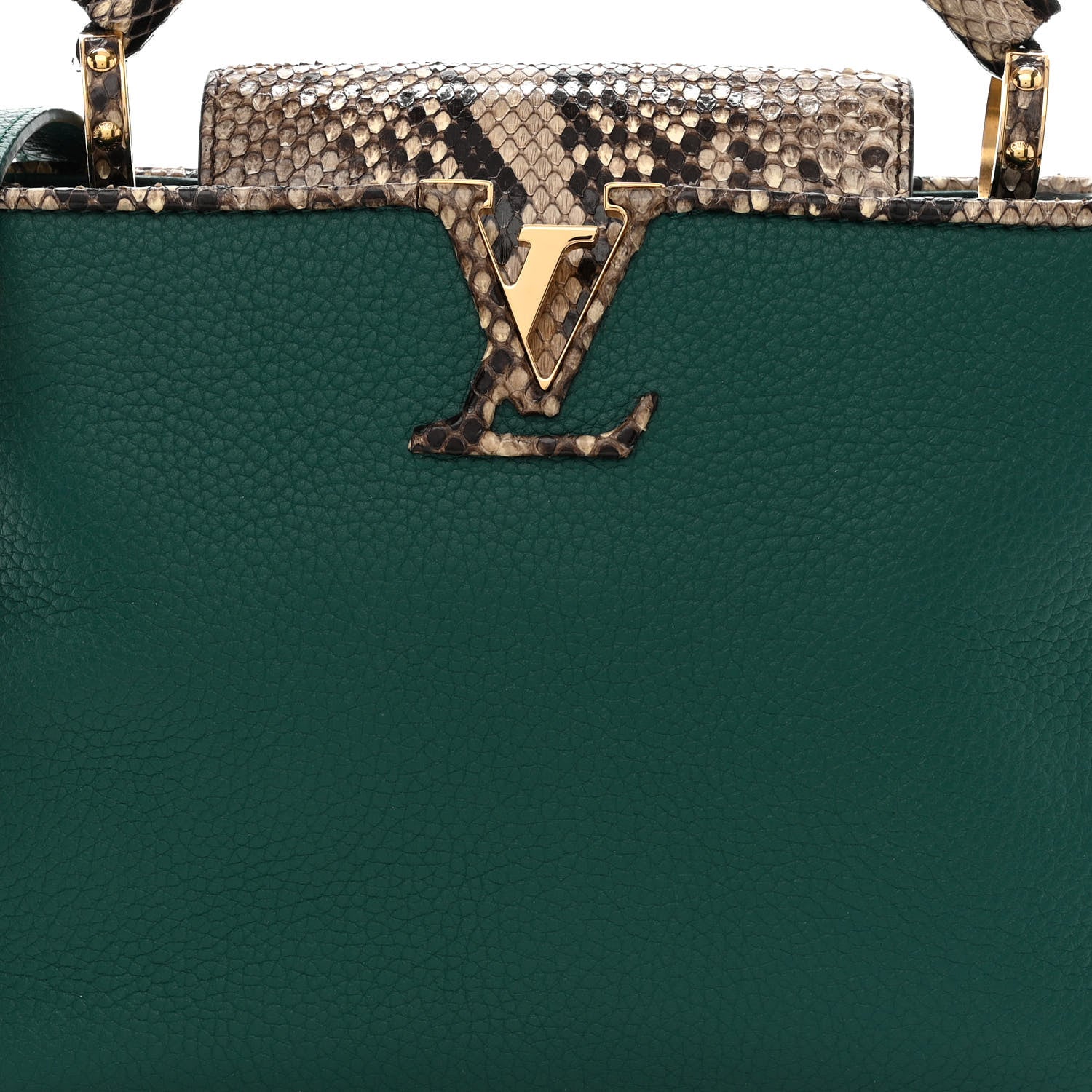 Louis Vuitton Taurillon Snakeskin Capucines BB Emerald 7 of 10