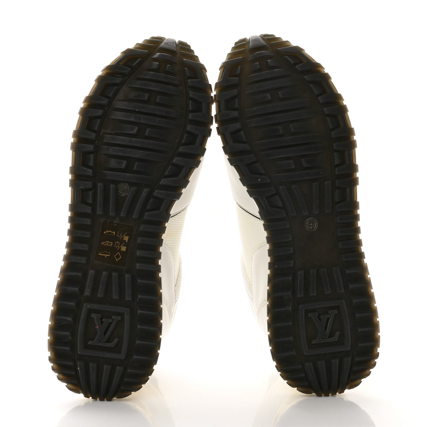 Calfskin Monogram Run Away Sneakers 35.5 White