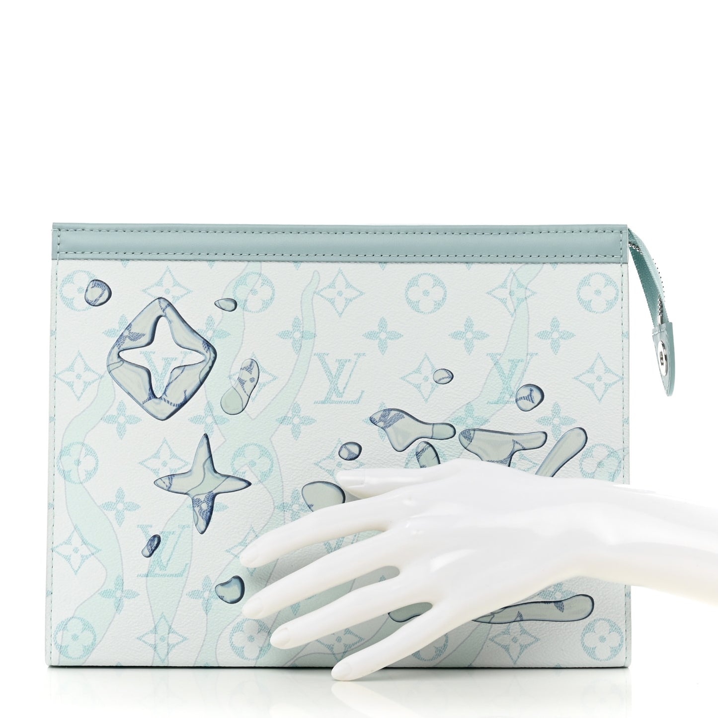 Monogram Aquagarden Pochette Voyage MM Crystal Blue