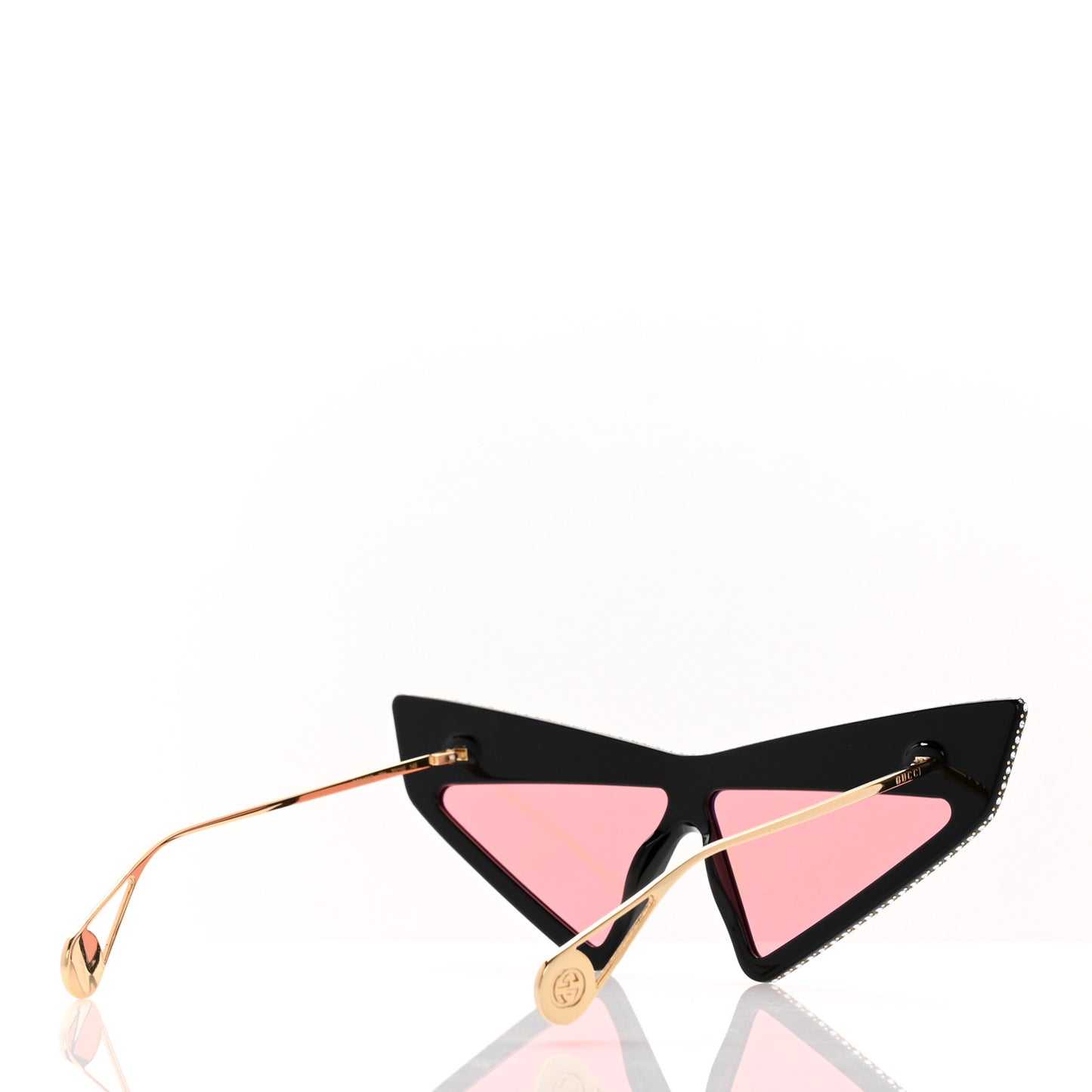 Acetate Crystal Geometric Sunglasses GG0430S Black