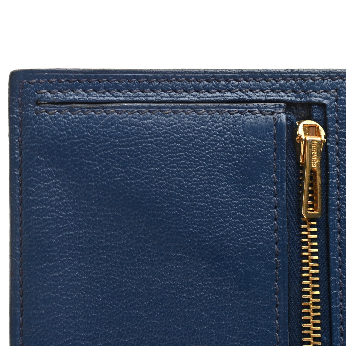 Ostrich Bearn Wallet Bleu Saphir