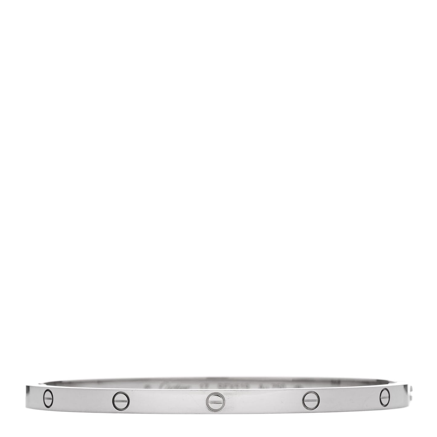 18K White Gold Small LOVE Bracelet 17