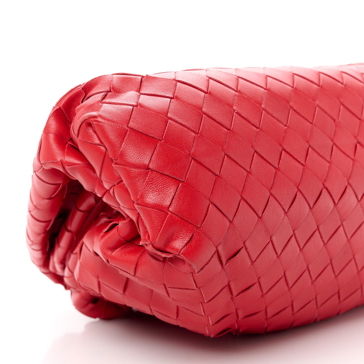Nappa Maxi Intrecciato The Pouch Oversized Clutch Bright Red