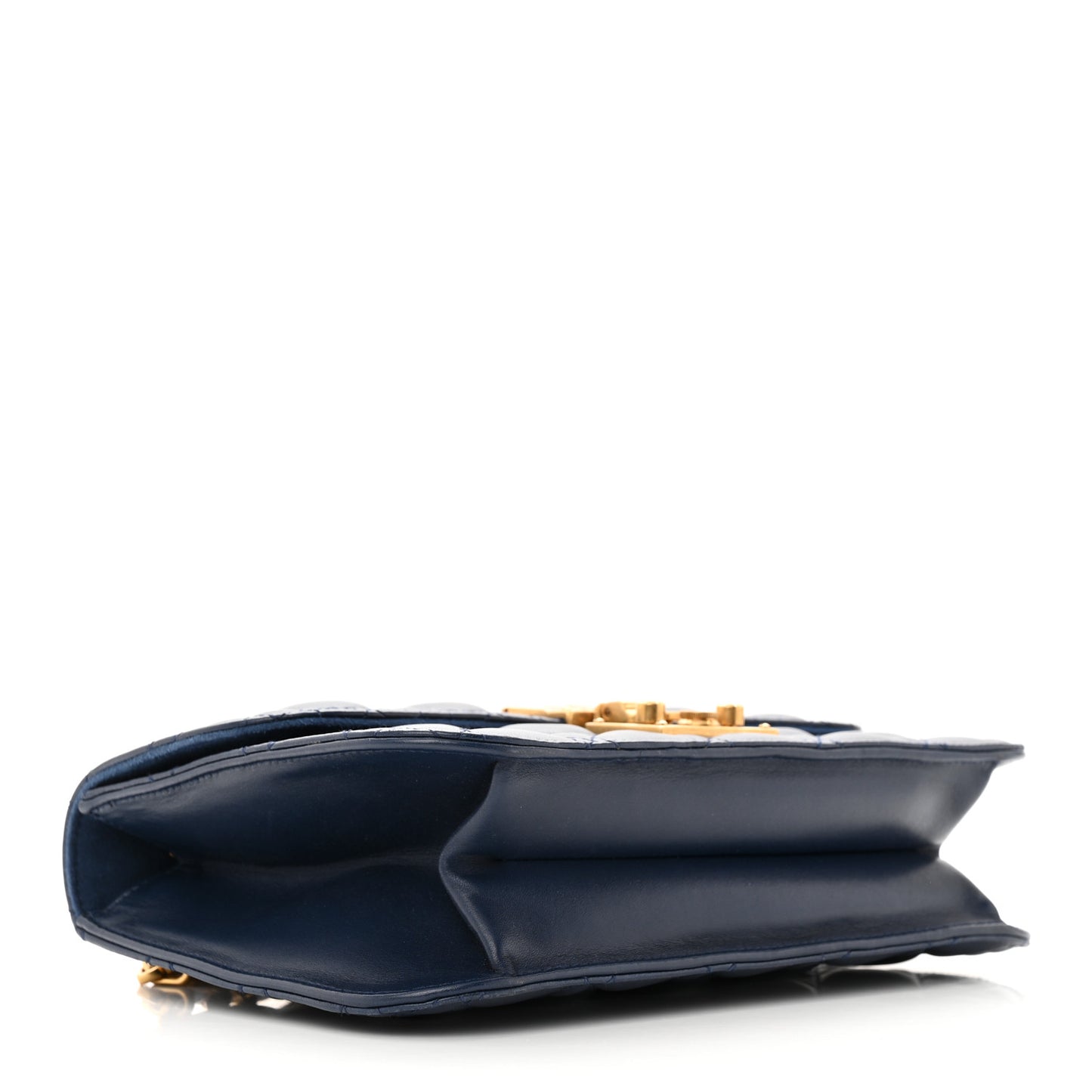 Lambskin Cannage Large Dioraddict Flap Bag Indigo Blue