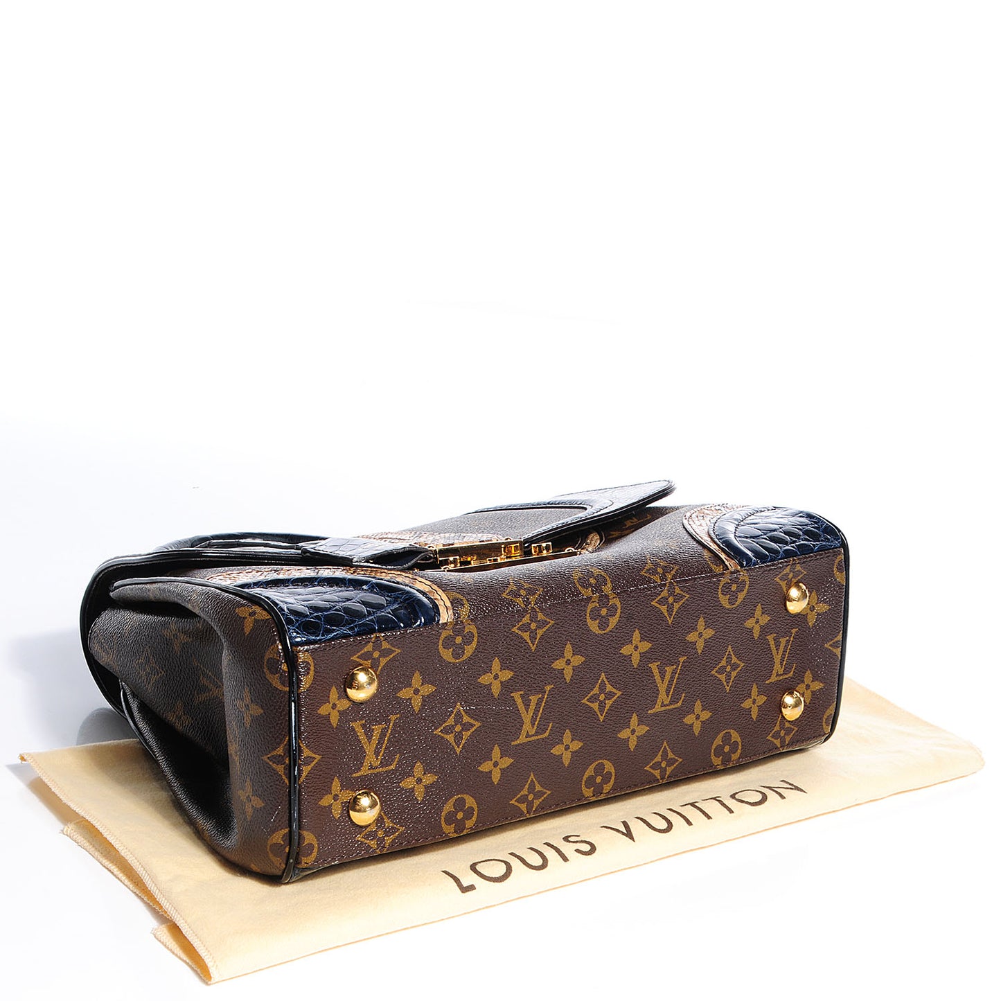 Monogram Python Alligator Monogramissime Bowling Bag Marine
