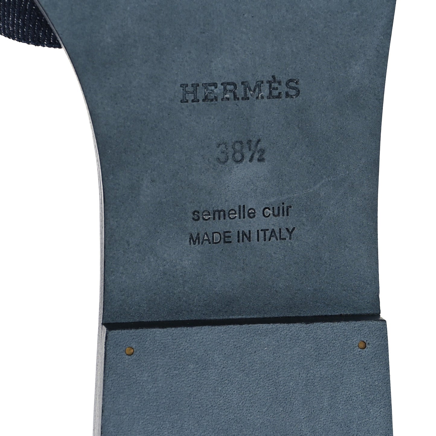 Denim Canvas Oran Sandals 38.5 Bleu Brut