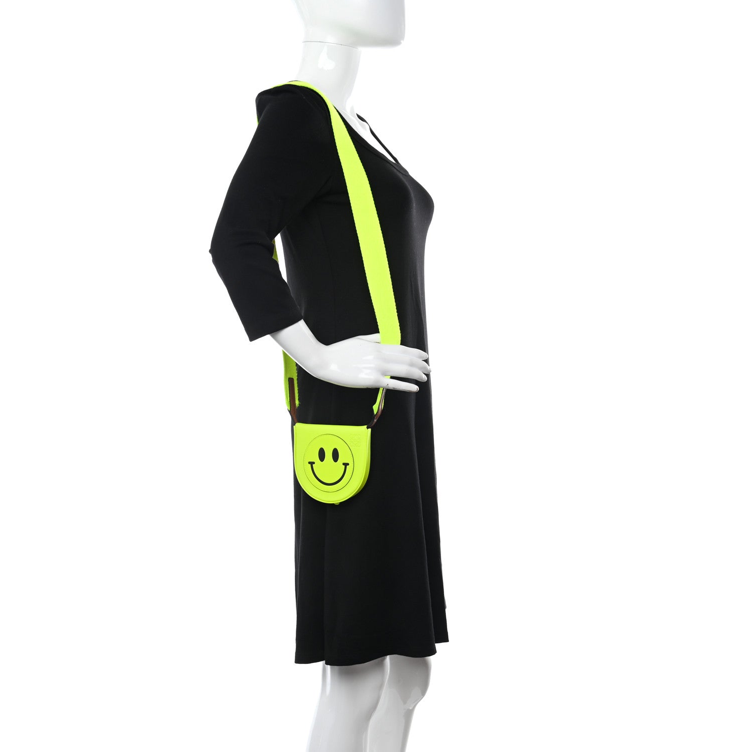 Loewe Smooth Calfskin Smiley Small Heel Crossbody Bag Neon Yellow 2 of 8