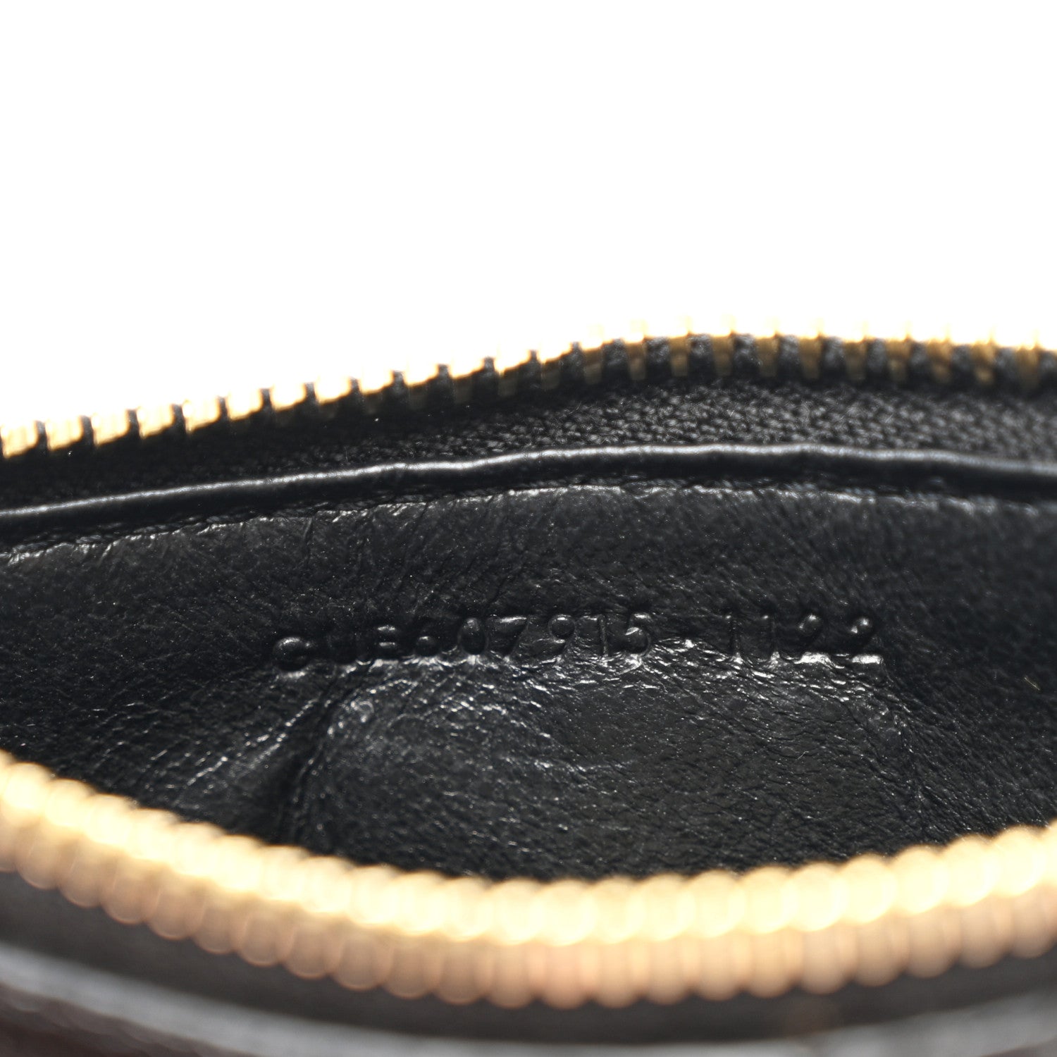 Saint Laurent Monogram Grain de Poudre 5 Fragments Zip Pouch Card Holder Black 7 of 7