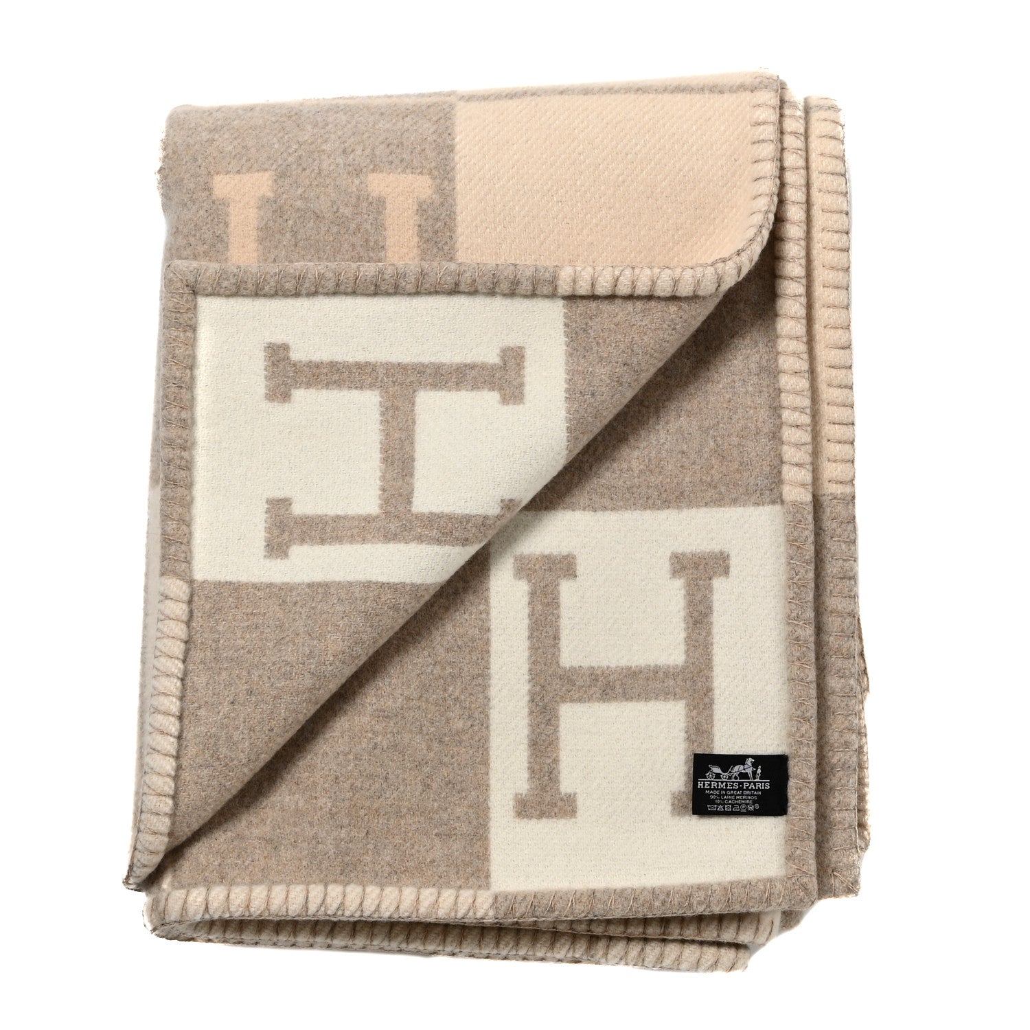 Hermes Wool Cashmere Avalon III Blanket Coco Camomille 2 of 3