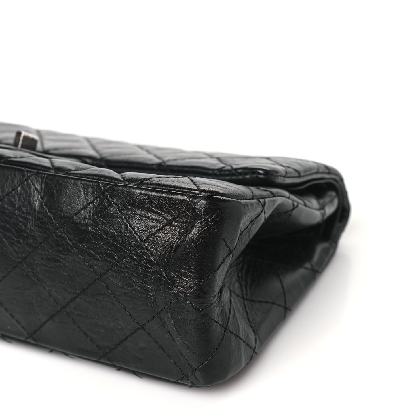 Aged Calfskin Quilted 2.55 Reissue 226 Flap Black