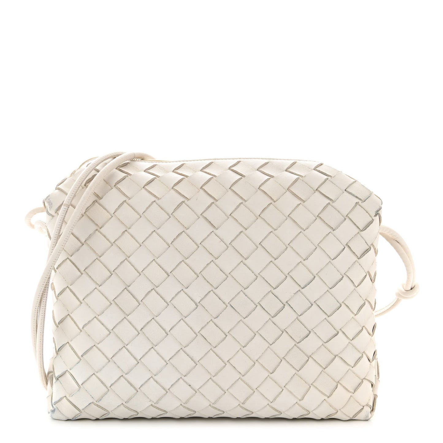 Nappa Intrecciato Small Loop Camera Bag Chalk