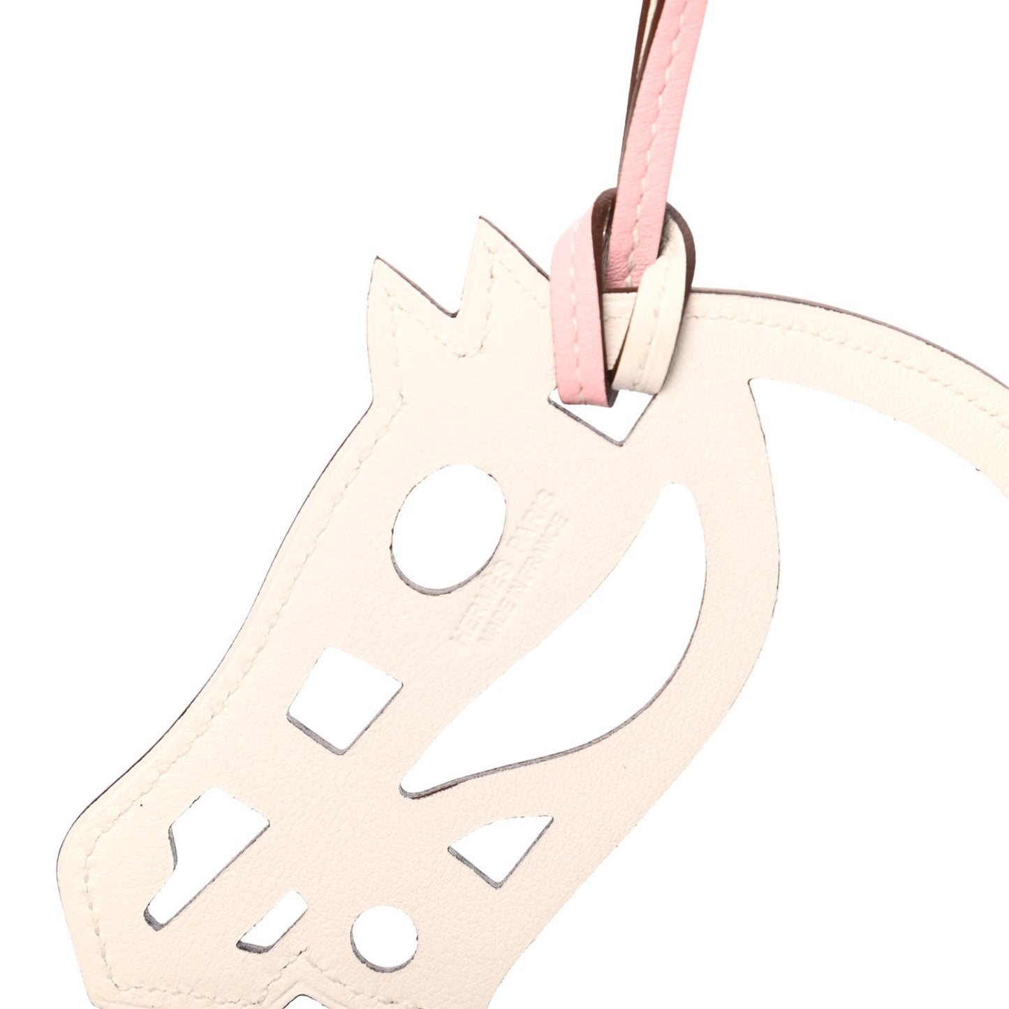 Swift Paddock Cheval Horse Bag Charm Rose Sakura White
