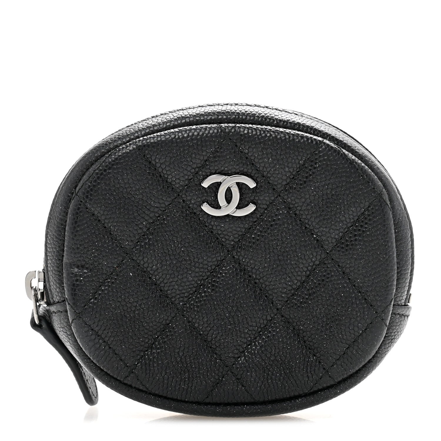 Chanel Iridescent Caviar Quilted Zip Around Classic Coin Purse Black 1 of 9