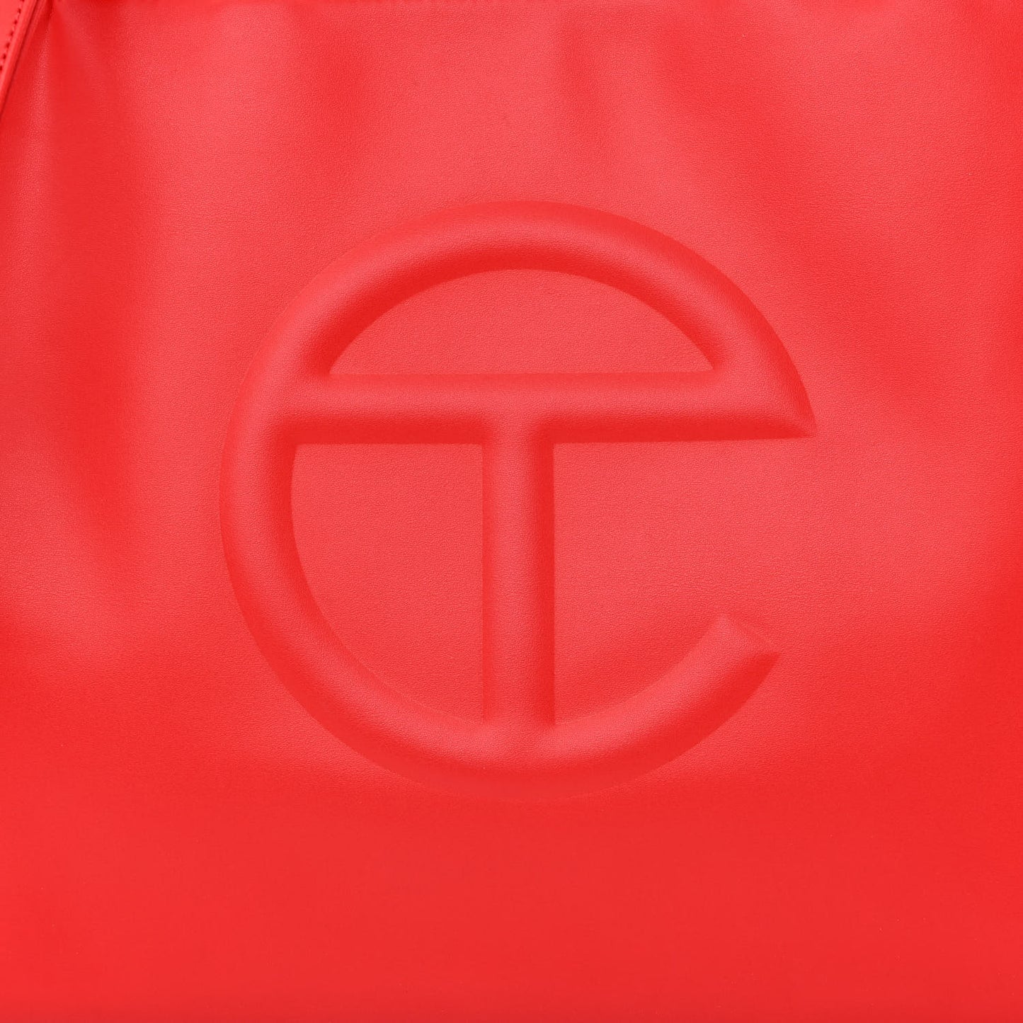 Vegan Leather Medium Shopping Bag Red