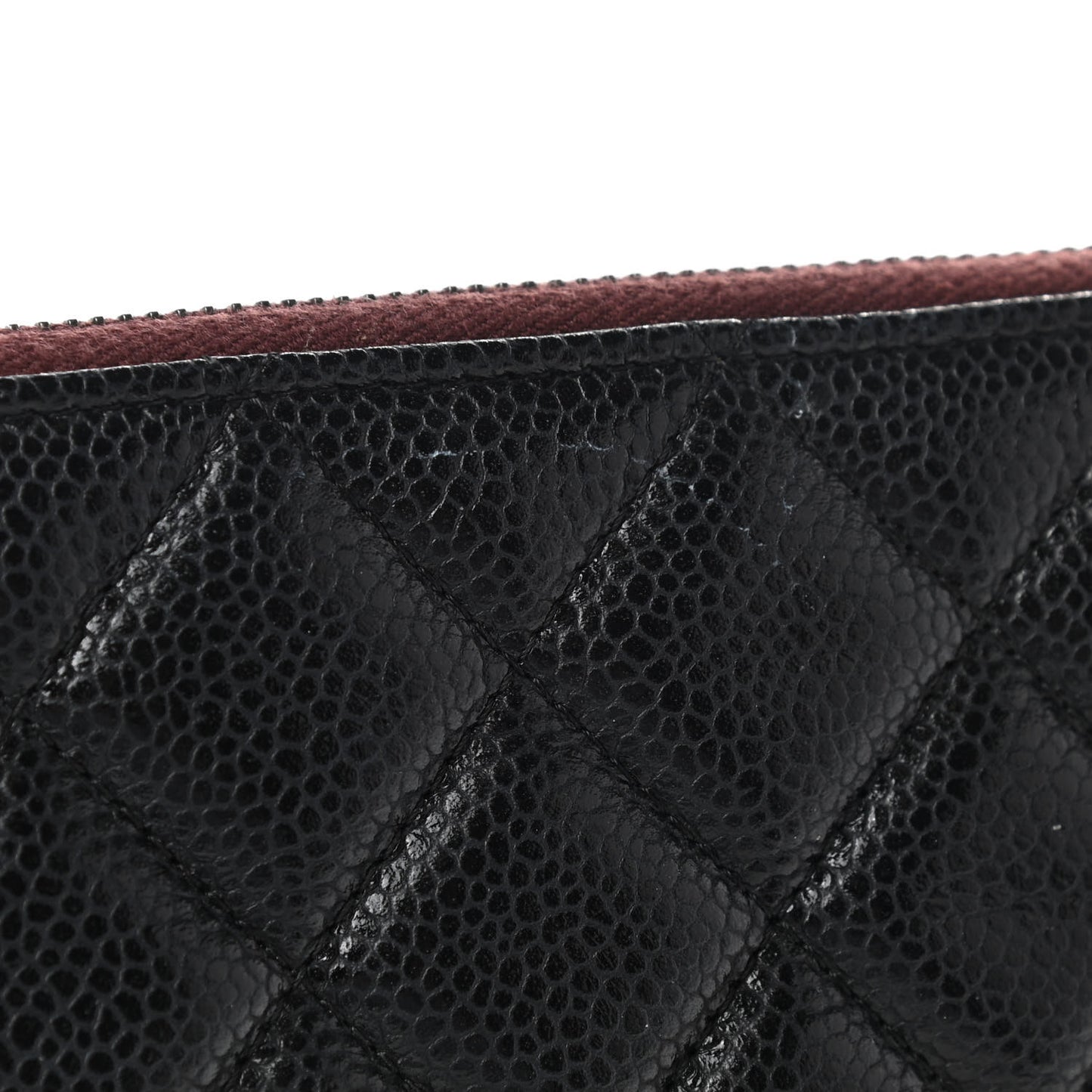 Caviar Quilted Large Cosmetic Case Black