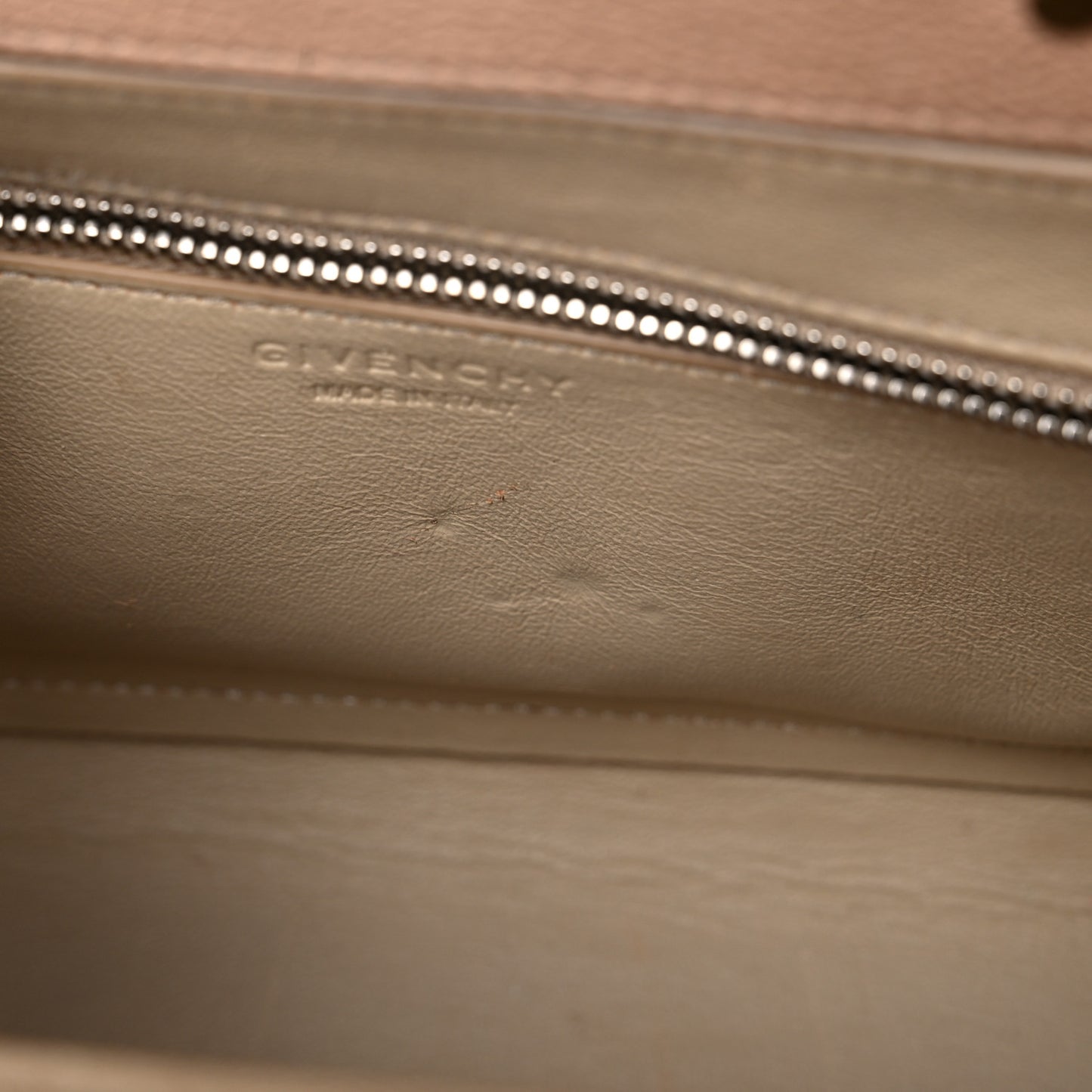 Grained Calfskin Small Horizon Satchel Powder
