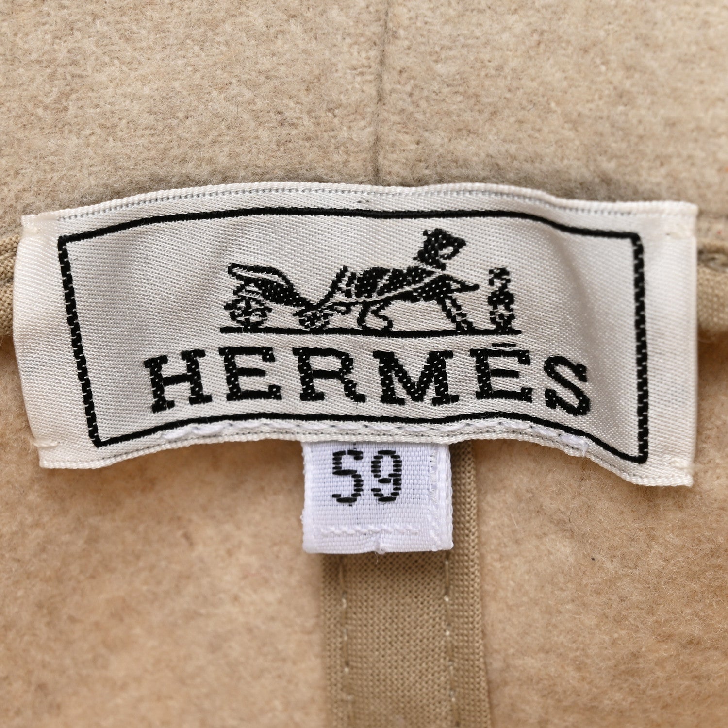 Hermes Wool Cashmere Harper H Point Avalon Bucket Hat 59 Corde Ecru 8 of 8
