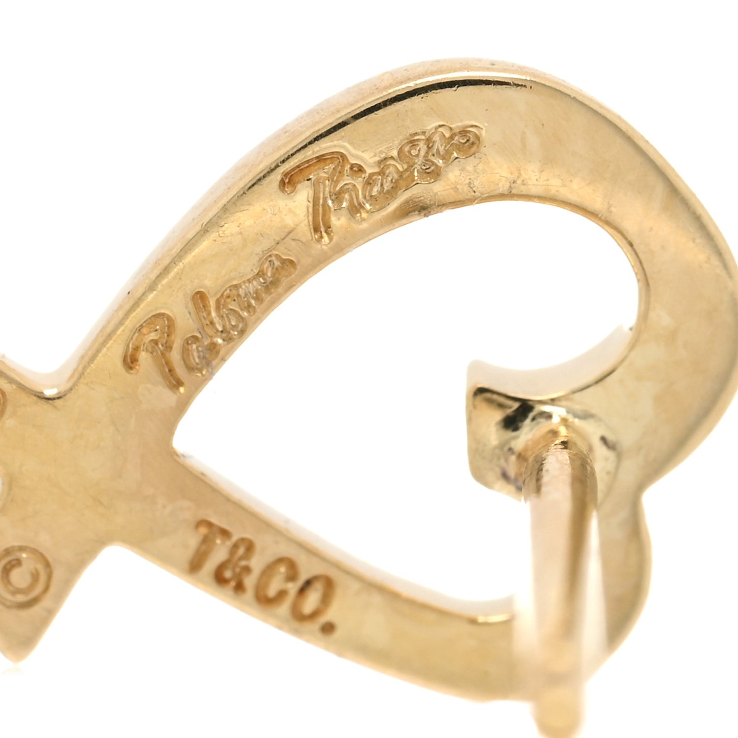 18K Yellow Gold Mini Paloma Picasso Loving Heart Earrings