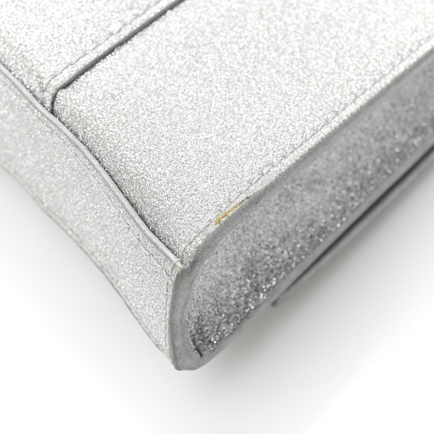 Balenciaga Sparkling Fabric XS Hourglass Wallet On Chain Silver 12 of 14