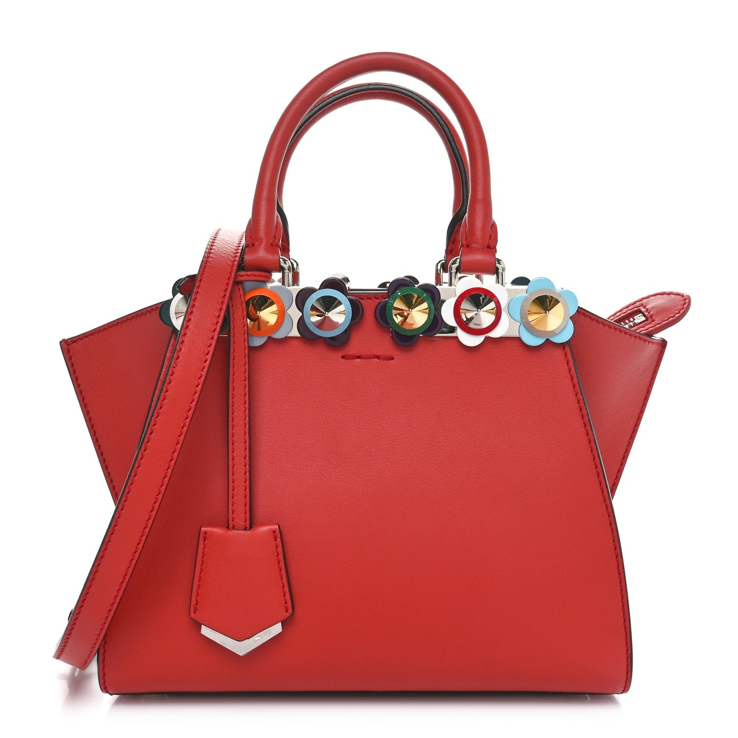 Vitello Dolce Plexiglass Flowerland Studded Mini 3Jours Tote Bloody Mary Multicolor